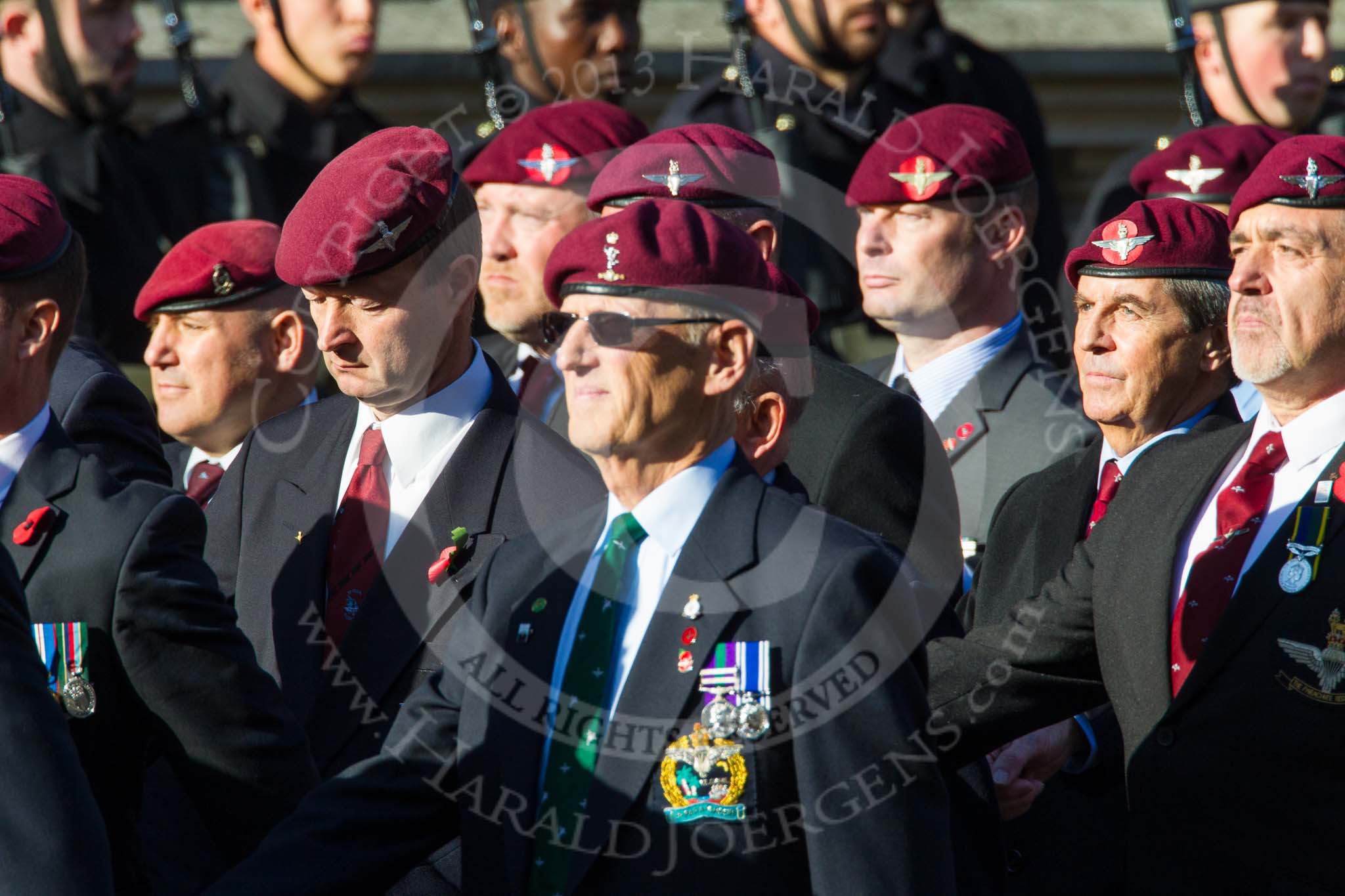 Remembrance Sunday at the Cenotaph in London 2014: Group A10 - Parachute Regimental Association.
Press stand opposite the Foreign Office building, Whitehall, London SW1,
London,
Greater London,
United Kingdom,
on 09 November 2014 at 12:02, image #1234