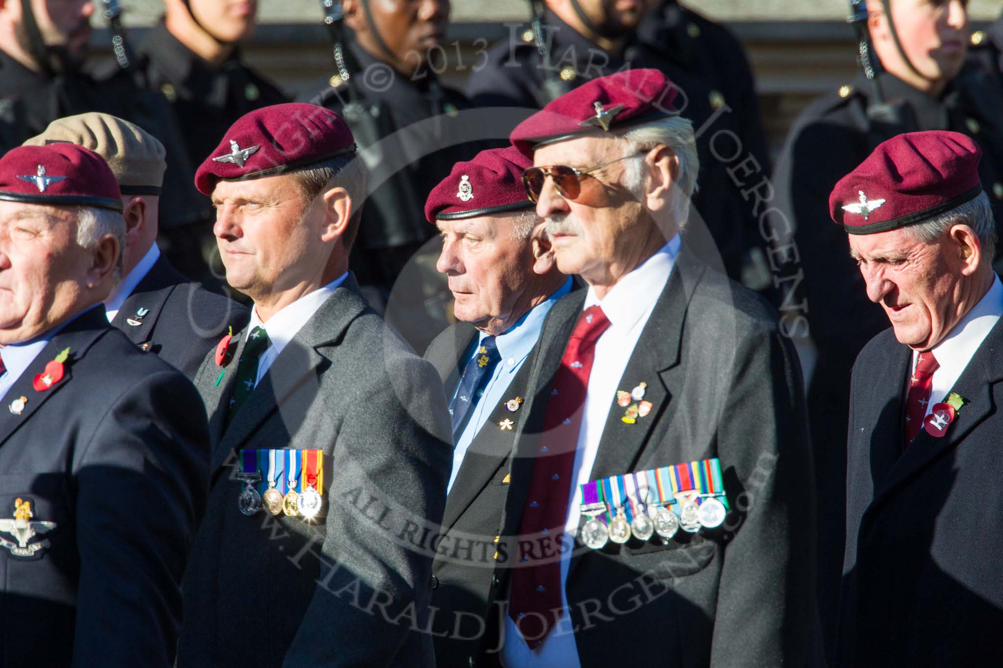 Remembrance Sunday at the Cenotaph in London 2014: Group A10 - Parachute Regimental Association.
Press stand opposite the Foreign Office building, Whitehall, London SW1,
London,
Greater London,
United Kingdom,
on 09 November 2014 at 12:02, image #1239