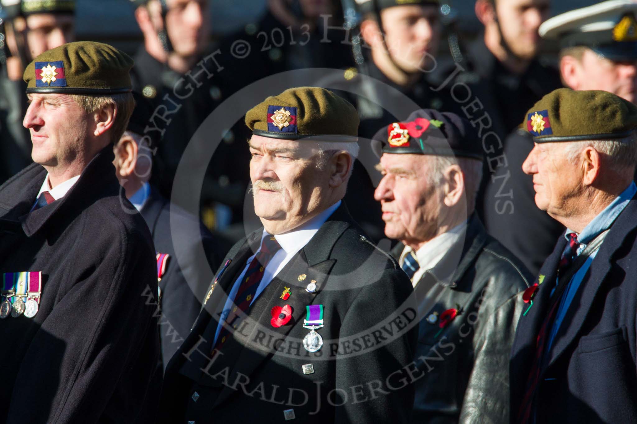 Remembrance Sunday at the Cenotaph in London 2014: Group A19 - Scots Guards Association.
Press stand opposite the Foreign Office building, Whitehall, London SW1,
London,
Greater London,
United Kingdom,
on 09 November 2014 at 12:03, image #1331