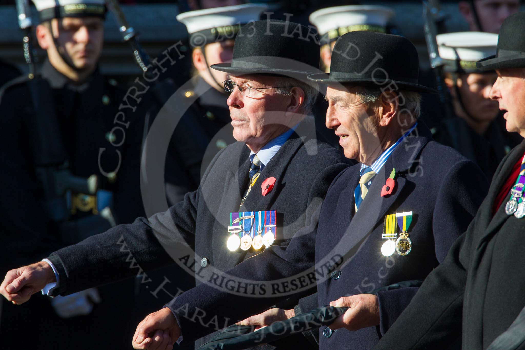 Remembrance Sunday at the Cenotaph in London 2014: Group A22 - Princess of Wales's Royal Regiment.
Press stand opposite the Foreign Office building, Whitehall, London SW1,
London,
Greater London,
United Kingdom,
on 09 November 2014 at 12:04, image #1345