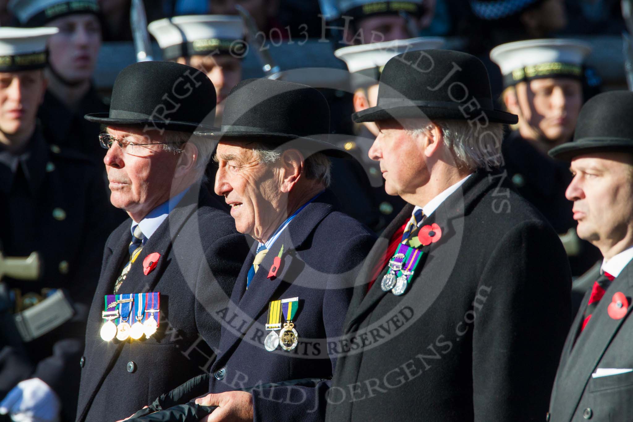 Remembrance Sunday at the Cenotaph in London 2014: Group A22 - Princess of Wales's Royal Regiment.
Press stand opposite the Foreign Office building, Whitehall, London SW1,
London,
Greater London,
United Kingdom,
on 09 November 2014 at 12:04, image #1346