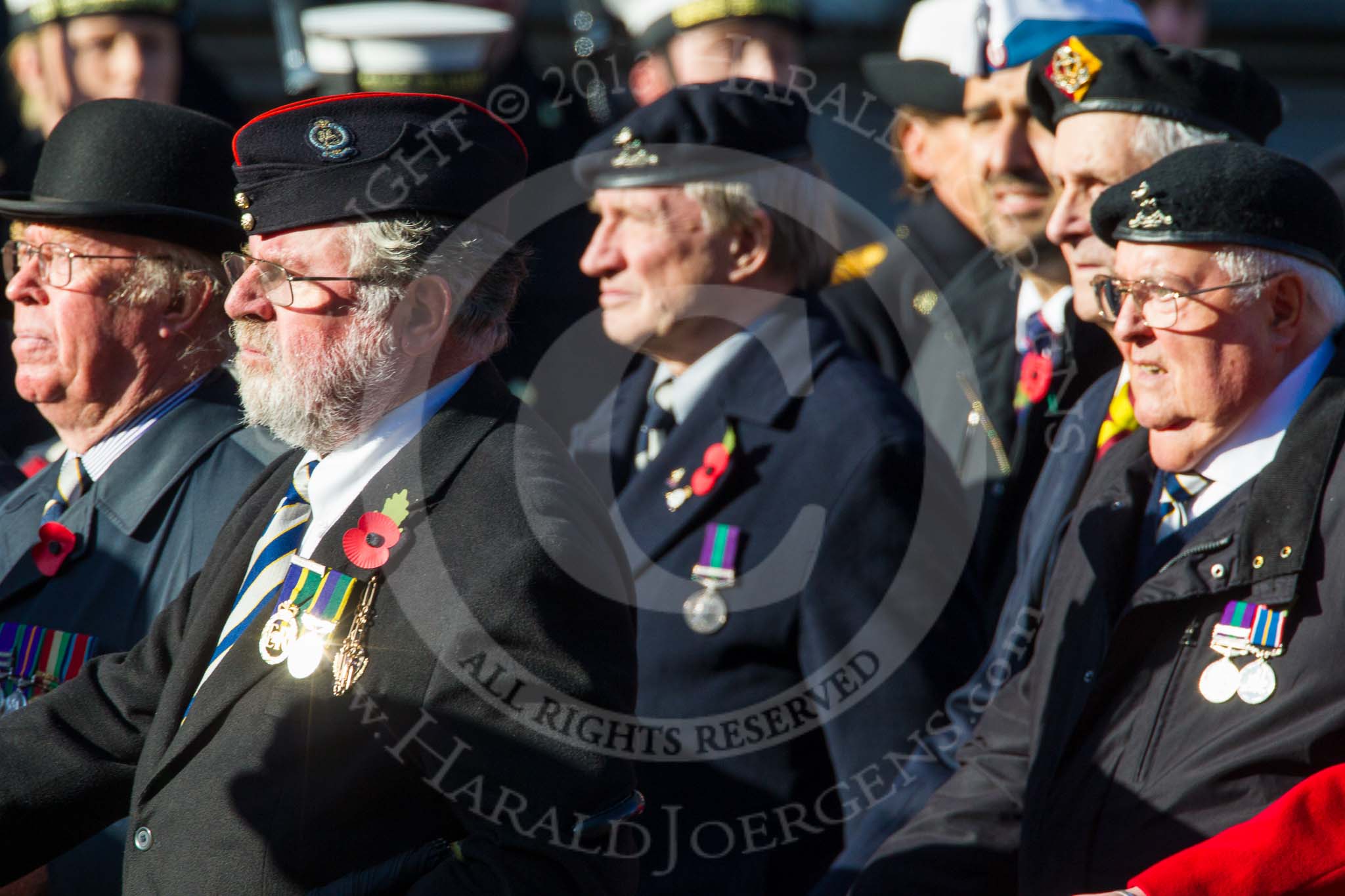 Remembrance Sunday at the Cenotaph in London 2014: Group A22 - Princess of Wales's Royal Regiment.
Press stand opposite the Foreign Office building, Whitehall, London SW1,
London,
Greater London,
United Kingdom,
on 09 November 2014 at 12:04, image #1349