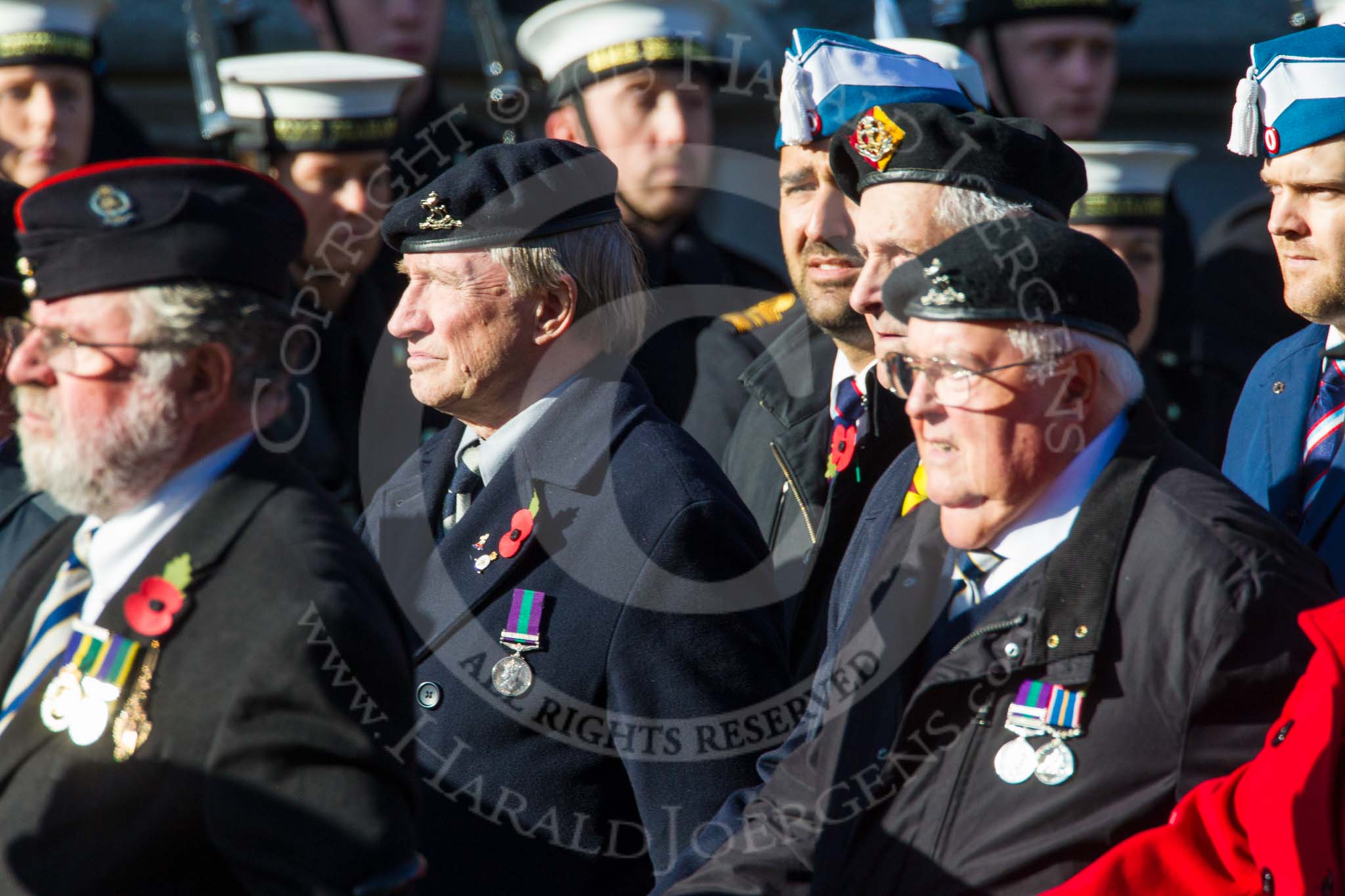 Remembrance Sunday at the Cenotaph in London 2014: Group A22 - Princess of Wales's Royal Regiment.
Press stand opposite the Foreign Office building, Whitehall, London SW1,
London,
Greater London,
United Kingdom,
on 09 November 2014 at 12:04, image #1350