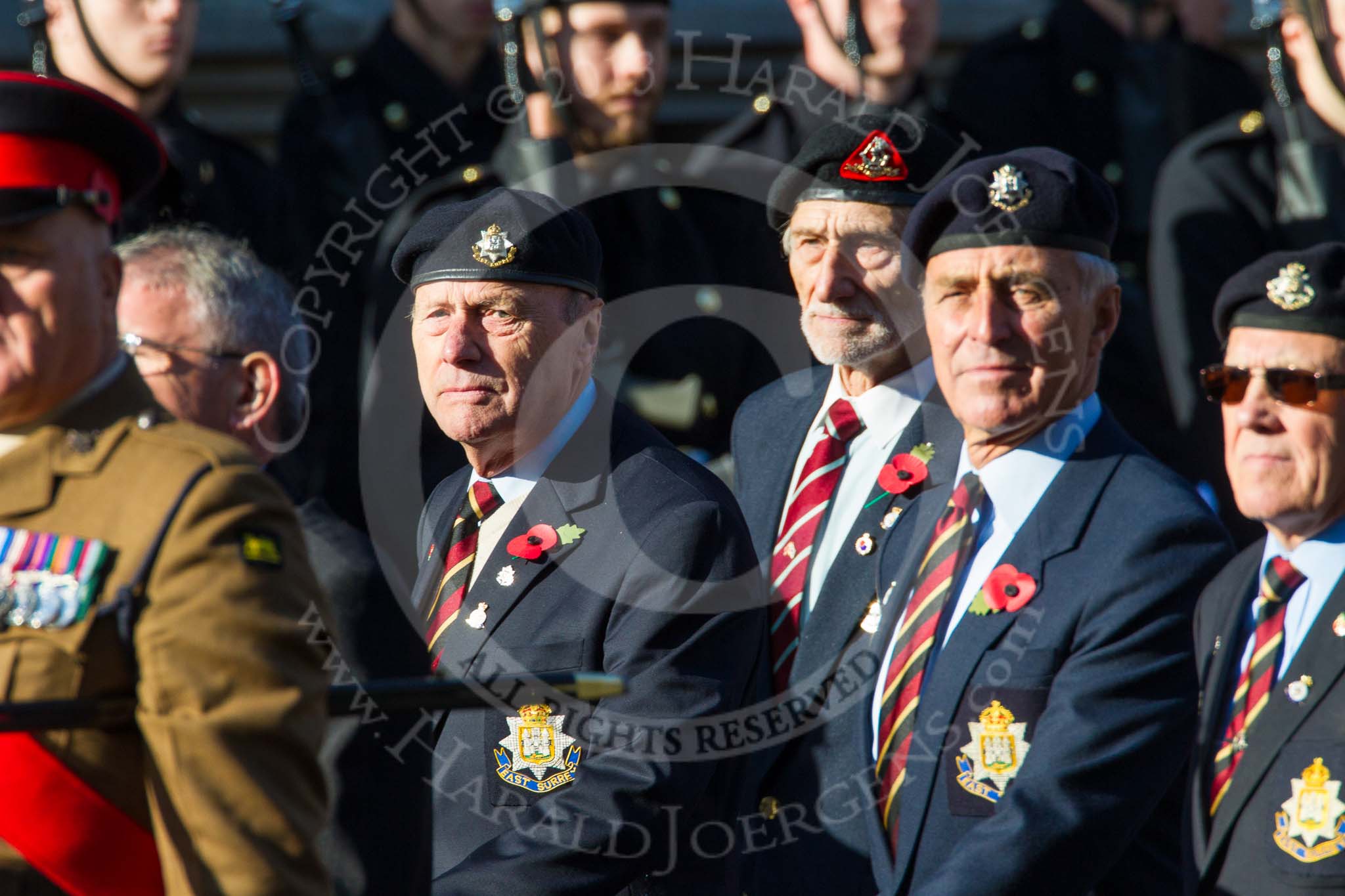 Remembrance Sunday at the Cenotaph in London 2014: Group A24 - Prince of Wales' Leinster Regiment (Royal Canadians)
Regimental Association.
Press stand opposite the Foreign Office building, Whitehall, London SW1,
London,
Greater London,
United Kingdom,
on 09 November 2014 at 12:04, image #1371