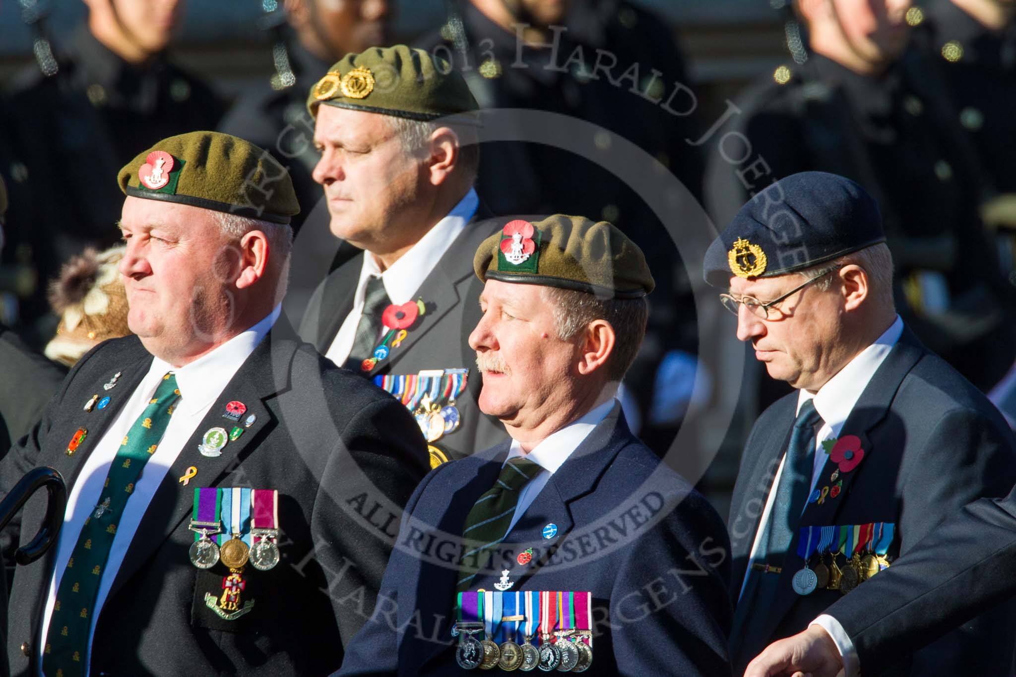 Remembrance Sunday at the Cenotaph in London 2014: Group A29 - Green Howards Association.
Press stand opposite the Foreign Office building, Whitehall, London SW1,
London,
Greater London,
United Kingdom,
on 09 November 2014 at 12:05, image #1410