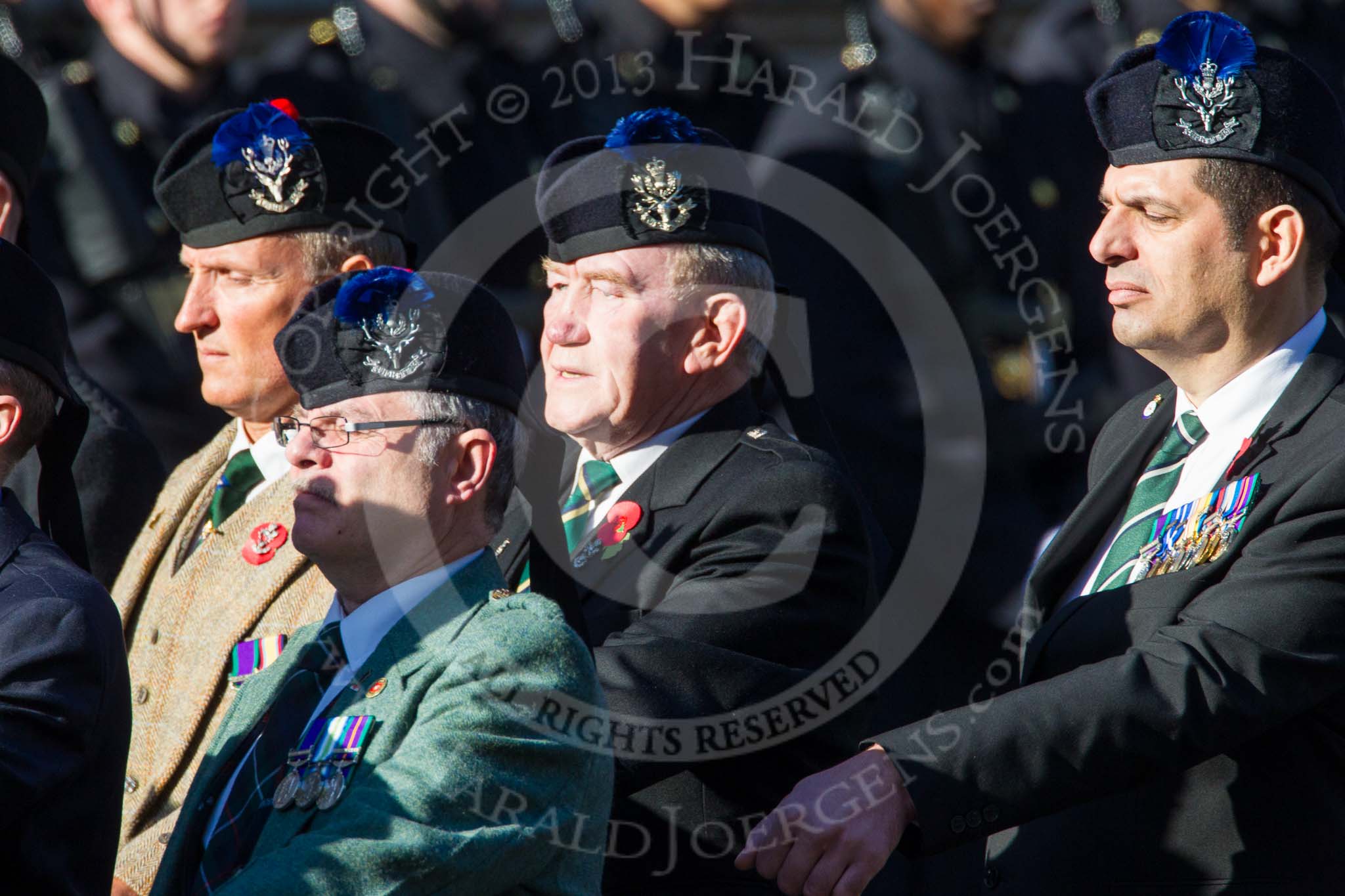 Remembrance Sunday at the Cenotaph in London 2014: Group A35 - Queen's Own Highlanders Regimental Association.
Press stand opposite the Foreign Office building, Whitehall, London SW1,
London,
Greater London,
United Kingdom,
on 09 November 2014 at 12:06, image #1464