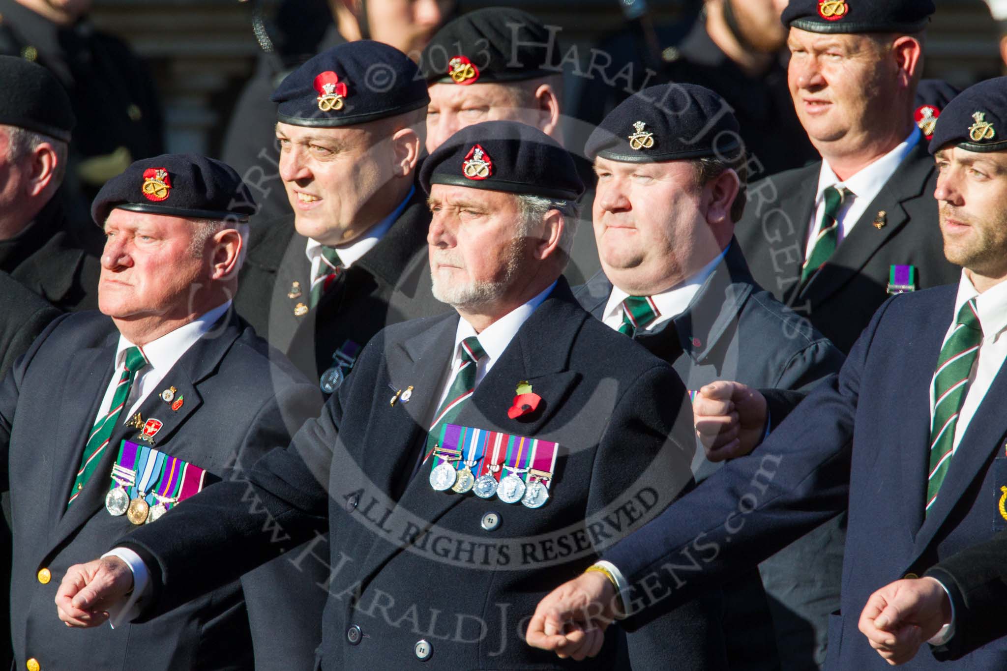 Remembrance Sunday at the Cenotaph in London 2014: Group A36 - The Staffordshire Regiment.
Press stand opposite the Foreign Office building, Whitehall, London SW1,
London,
Greater London,
United Kingdom,
on 09 November 2014 at 12:06, image #1468