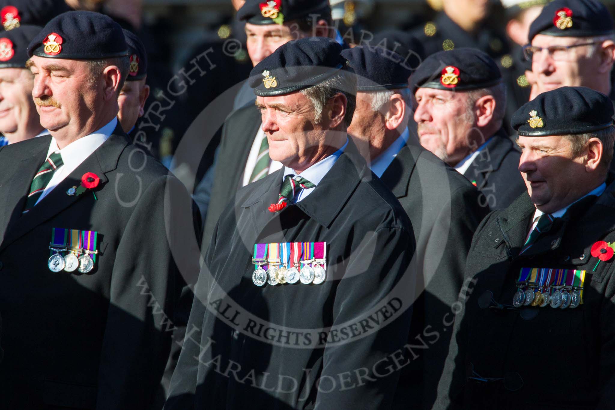 Remembrance Sunday at the Cenotaph in London 2014: Group A36 - The Staffordshire Regiment.
Press stand opposite the Foreign Office building, Whitehall, London SW1,
London,
Greater London,
United Kingdom,
on 09 November 2014 at 12:06, image #1472