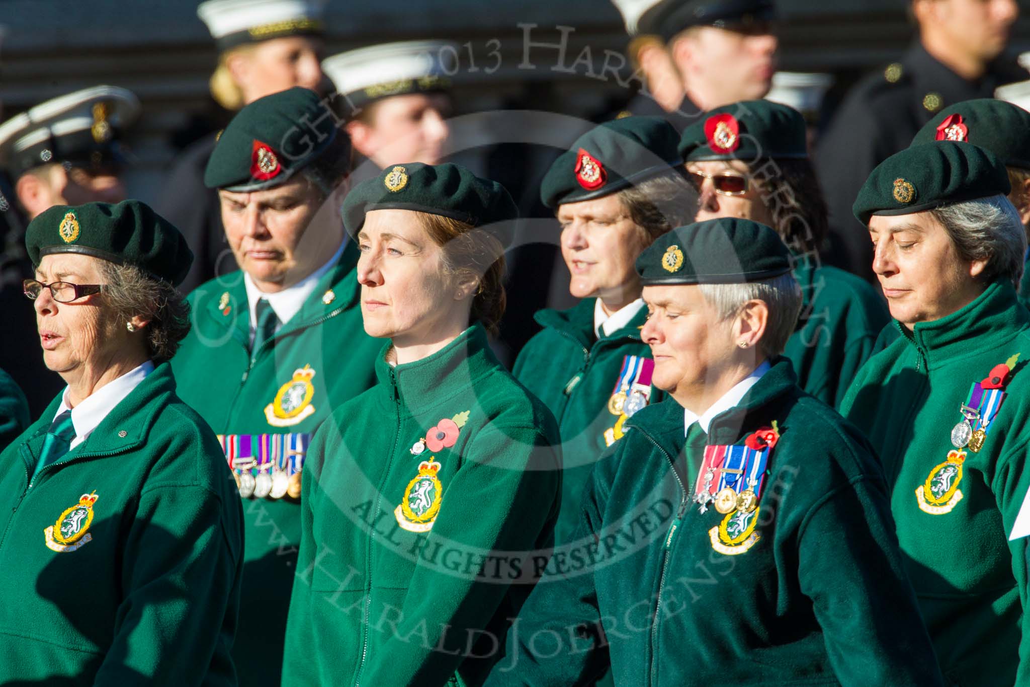 Remembrance Sunday at the Cenotaph in London 2014: Group B2 - Women's Royal Army Corps Association.
Press stand opposite the Foreign Office building, Whitehall, London SW1,
London,
Greater London,
United Kingdom,
on 09 November 2014 at 12:06, image #1497