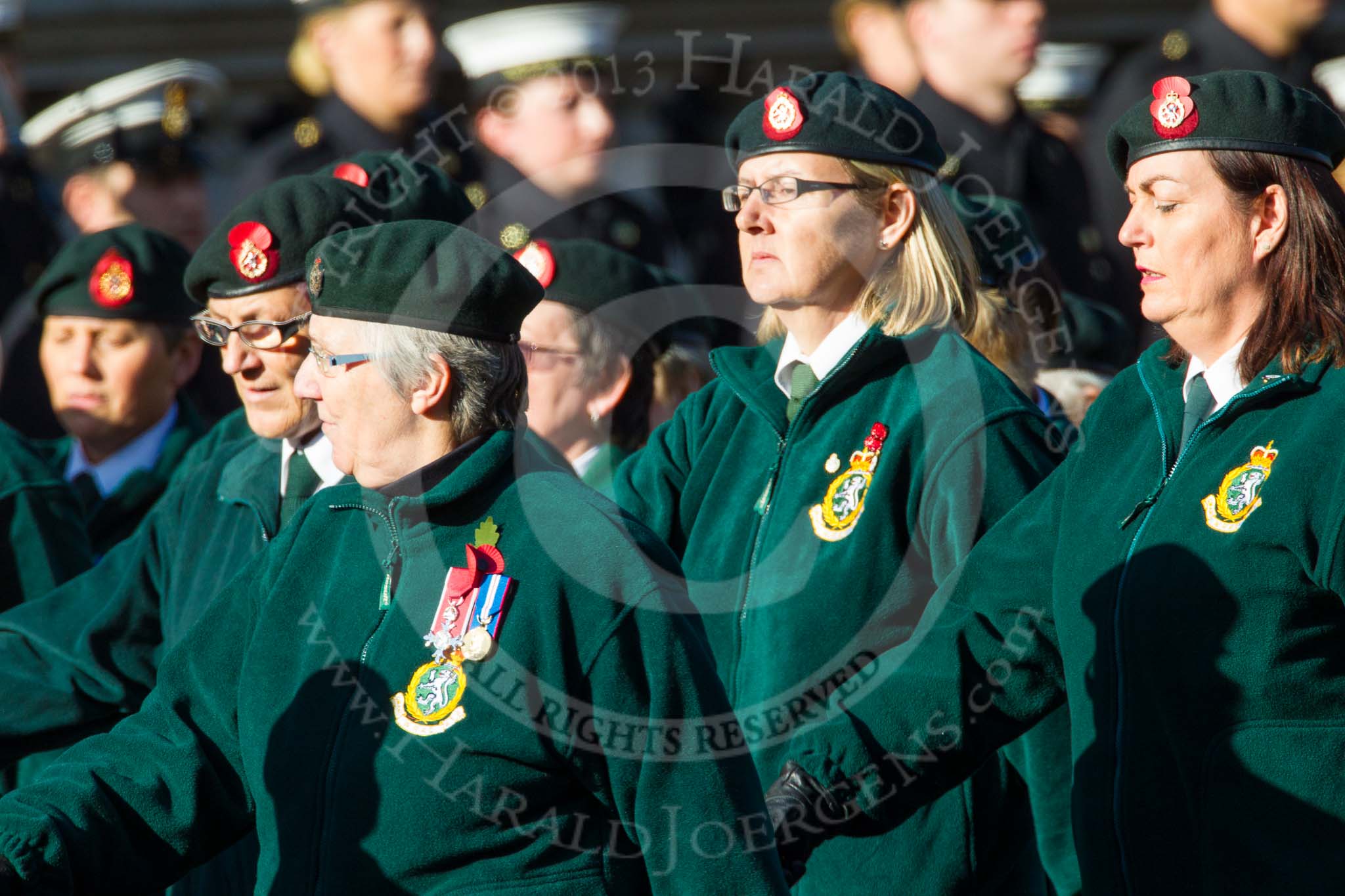 Remembrance Sunday at the Cenotaph in London 2014: Group B2 - Women's Royal Army Corps Association.
Press stand opposite the Foreign Office building, Whitehall, London SW1,
London,
Greater London,
United Kingdom,
on 09 November 2014 at 12:06, image #1501