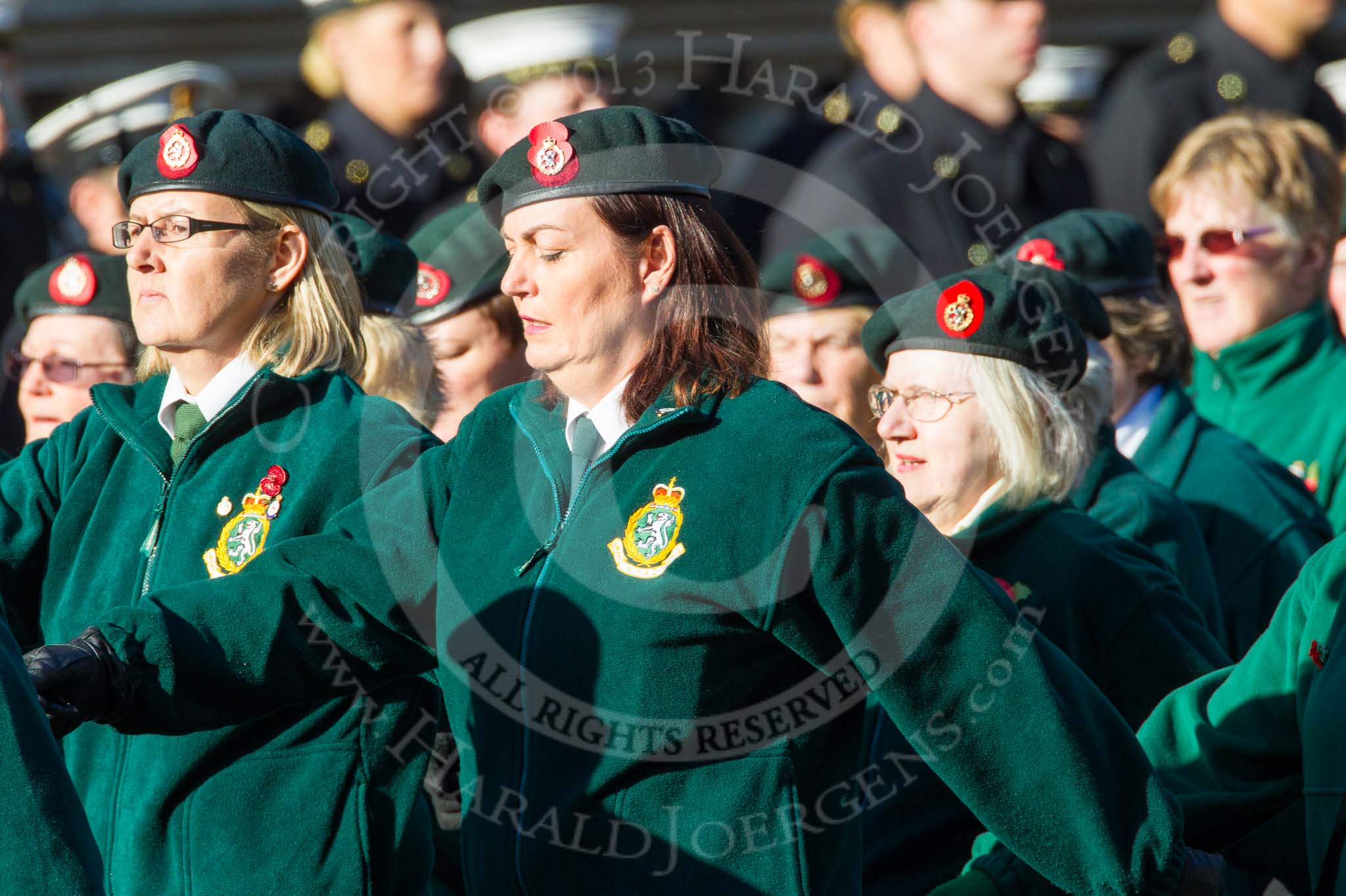 Remembrance Sunday at the Cenotaph in London 2014: Group B2 - Women's Royal Army Corps Association.
Press stand opposite the Foreign Office building, Whitehall, London SW1,
London,
Greater London,
United Kingdom,
on 09 November 2014 at 12:06, image #1502