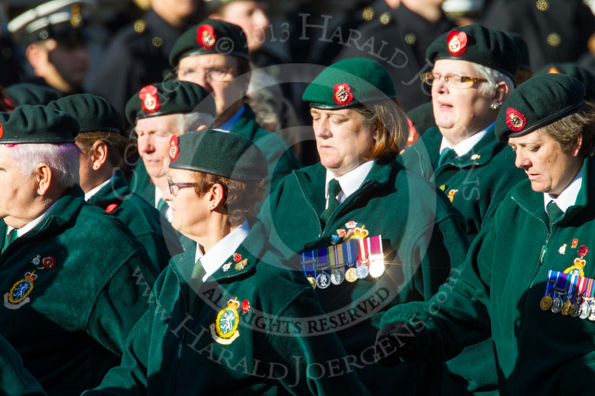 Remembrance Sunday at the Cenotaph in London 2014: Group B2 - Women's Royal Army Corps Association.
Press stand opposite the Foreign Office building, Whitehall, London SW1,
London,
Greater London,
United Kingdom,
on 09 November 2014 at 12:06, image #1506