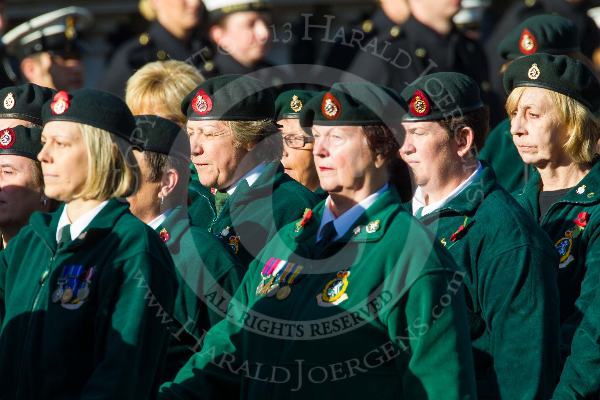 Remembrance Sunday at the Cenotaph in London 2014: Group B2 - Women's Royal Army Corps Association.
Press stand opposite the Foreign Office building, Whitehall, London SW1,
London,
Greater London,
United Kingdom,
on 09 November 2014 at 12:06, image #1509