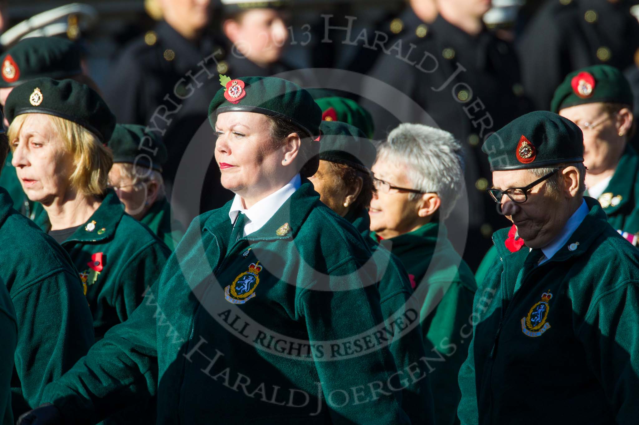 Remembrance Sunday at the Cenotaph in London 2014: Group B2 - Women's Royal Army Corps Association.
Press stand opposite the Foreign Office building, Whitehall, London SW1,
London,
Greater London,
United Kingdom,
on 09 November 2014 at 12:07, image #1511