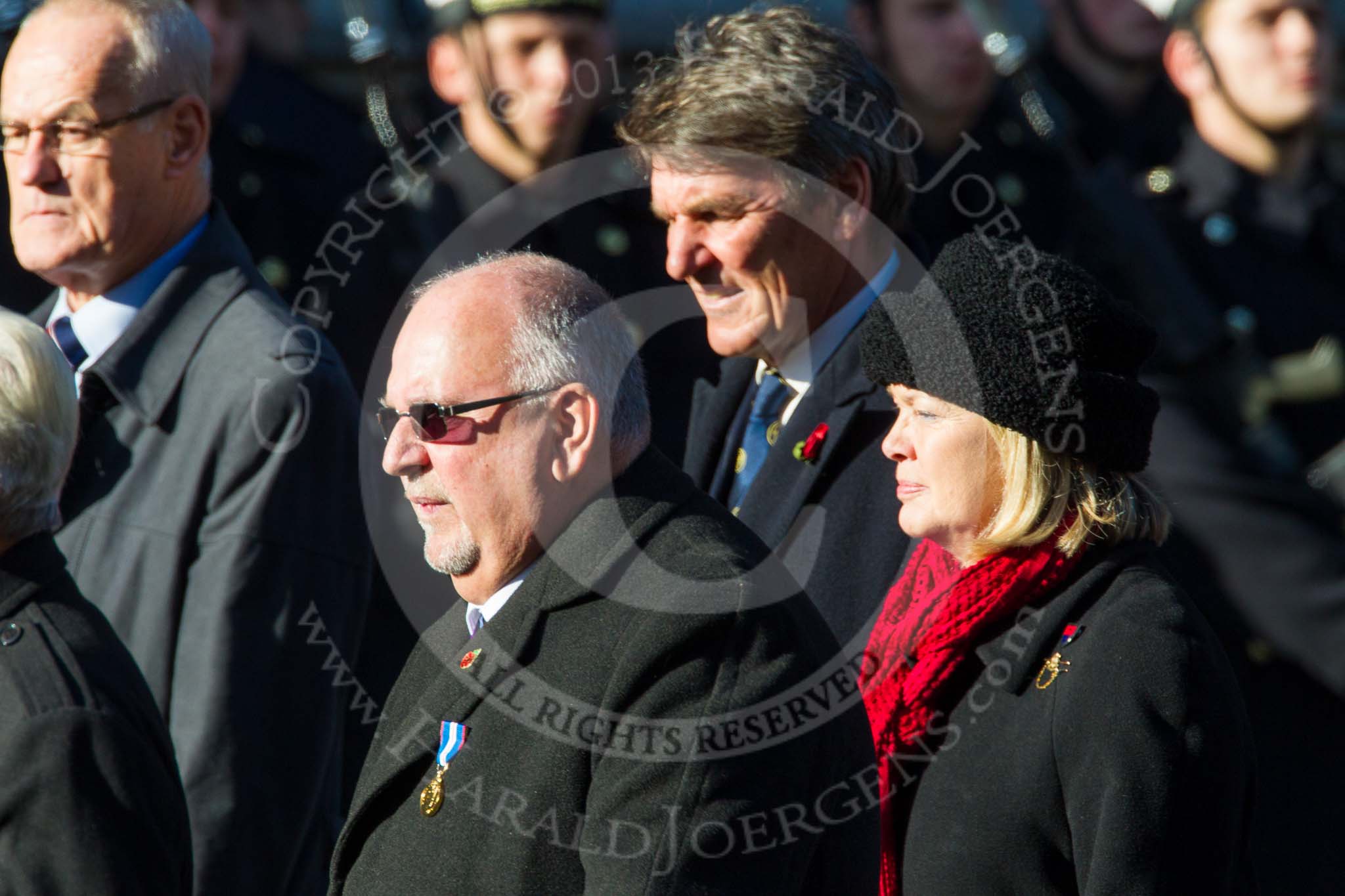 Remembrance Sunday at the Cenotaph in London 2014: Group B5 - British Resistance Movement (Coleshill Auxiliary Research Team).
Press stand opposite the Foreign Office building, Whitehall, London SW1,
London,
Greater London,
United Kingdom,
on 09 November 2014 at 12:07, image #1539