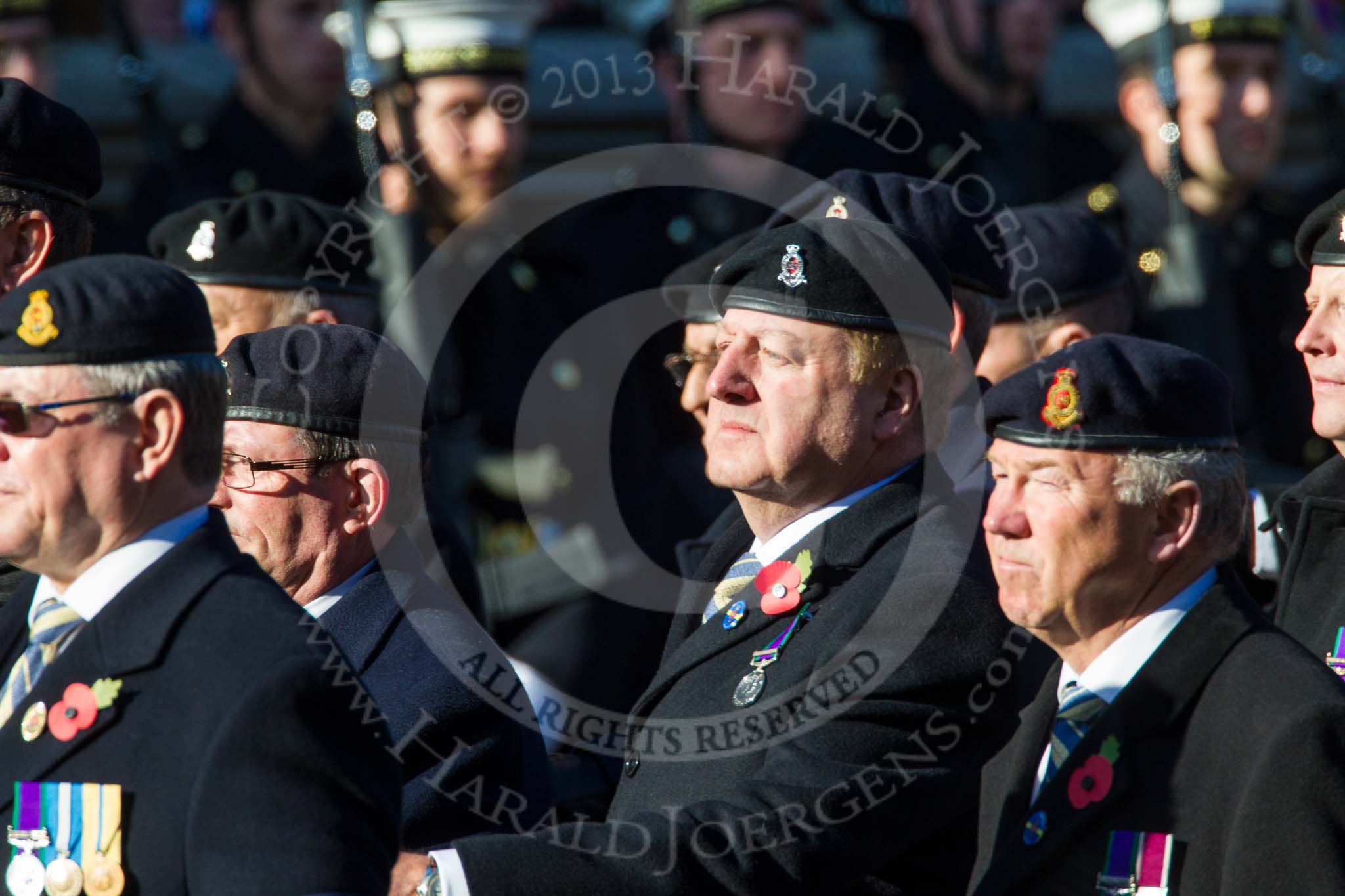 Remembrance Sunday at the Cenotaph in London 2014: Group B6 - 3rd Regiment Royal Horse Artillery Association.
Press stand opposite the Foreign Office building, Whitehall, London SW1,
London,
Greater London,
United Kingdom,
on 09 November 2014 at 12:07, image #1545