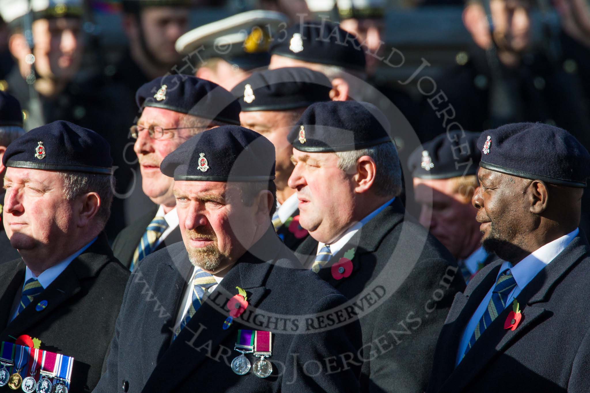 Remembrance Sunday at the Cenotaph in London 2014: Group B6 - 3rd Regiment Royal Horse Artillery Association.
Press stand opposite the Foreign Office building, Whitehall, London SW1,
London,
Greater London,
United Kingdom,
on 09 November 2014 at 12:07, image #1549