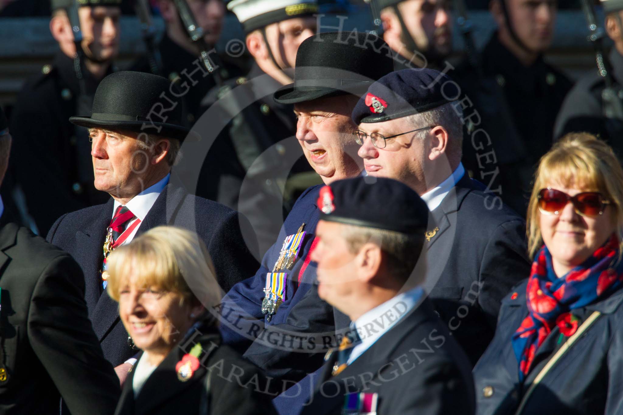 Remembrance Sunday at the Cenotaph in London 2014: Group B7 - Royal Artillery Association.
Press stand opposite the Foreign Office building, Whitehall, London SW1,
London,
Greater London,
United Kingdom,
on 09 November 2014 at 12:07, image #1554
