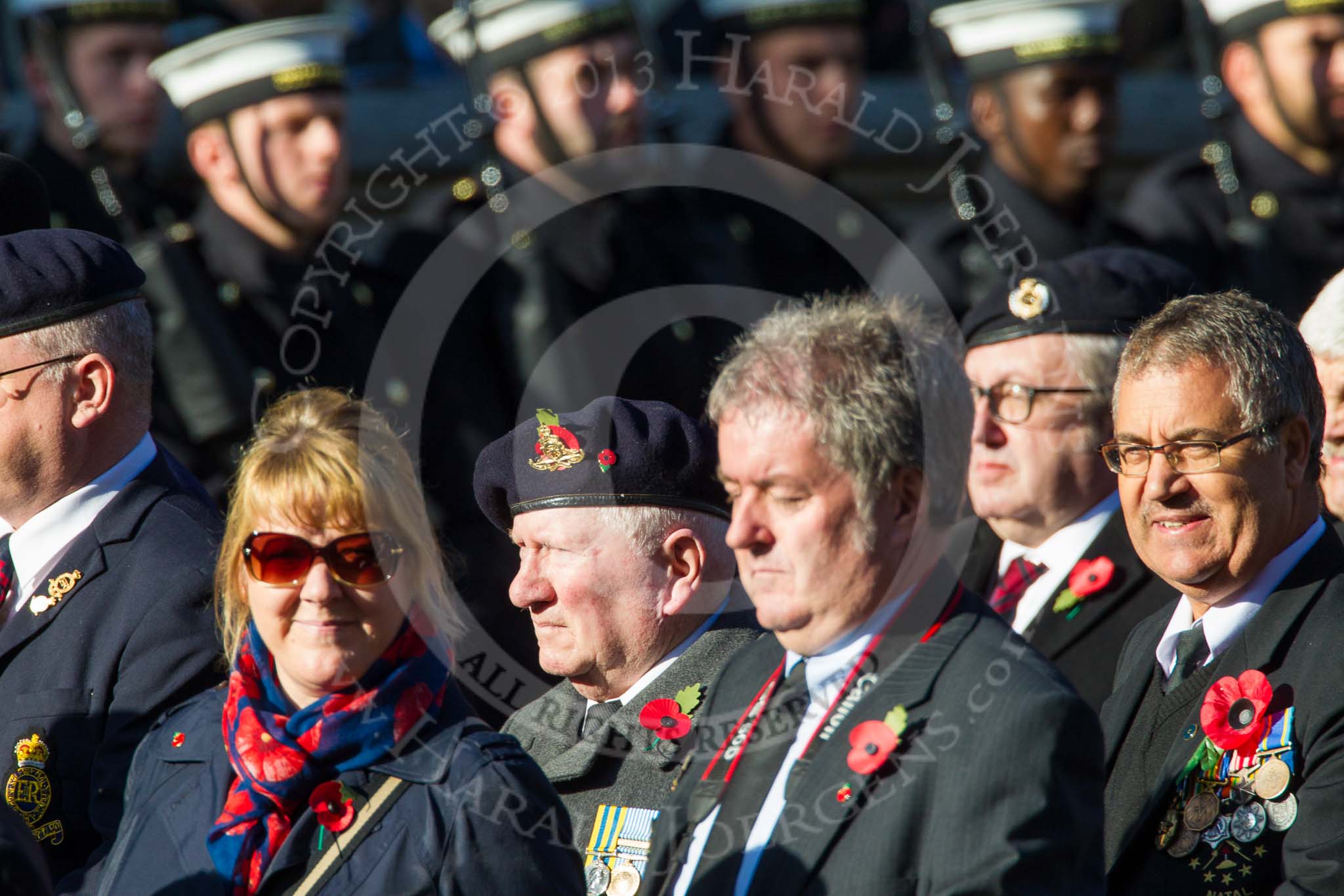 Remembrance Sunday at the Cenotaph in London 2014: Group B7 - Royal Artillery Association.
Press stand opposite the Foreign Office building, Whitehall, London SW1,
London,
Greater London,
United Kingdom,
on 09 November 2014 at 12:07, image #1555