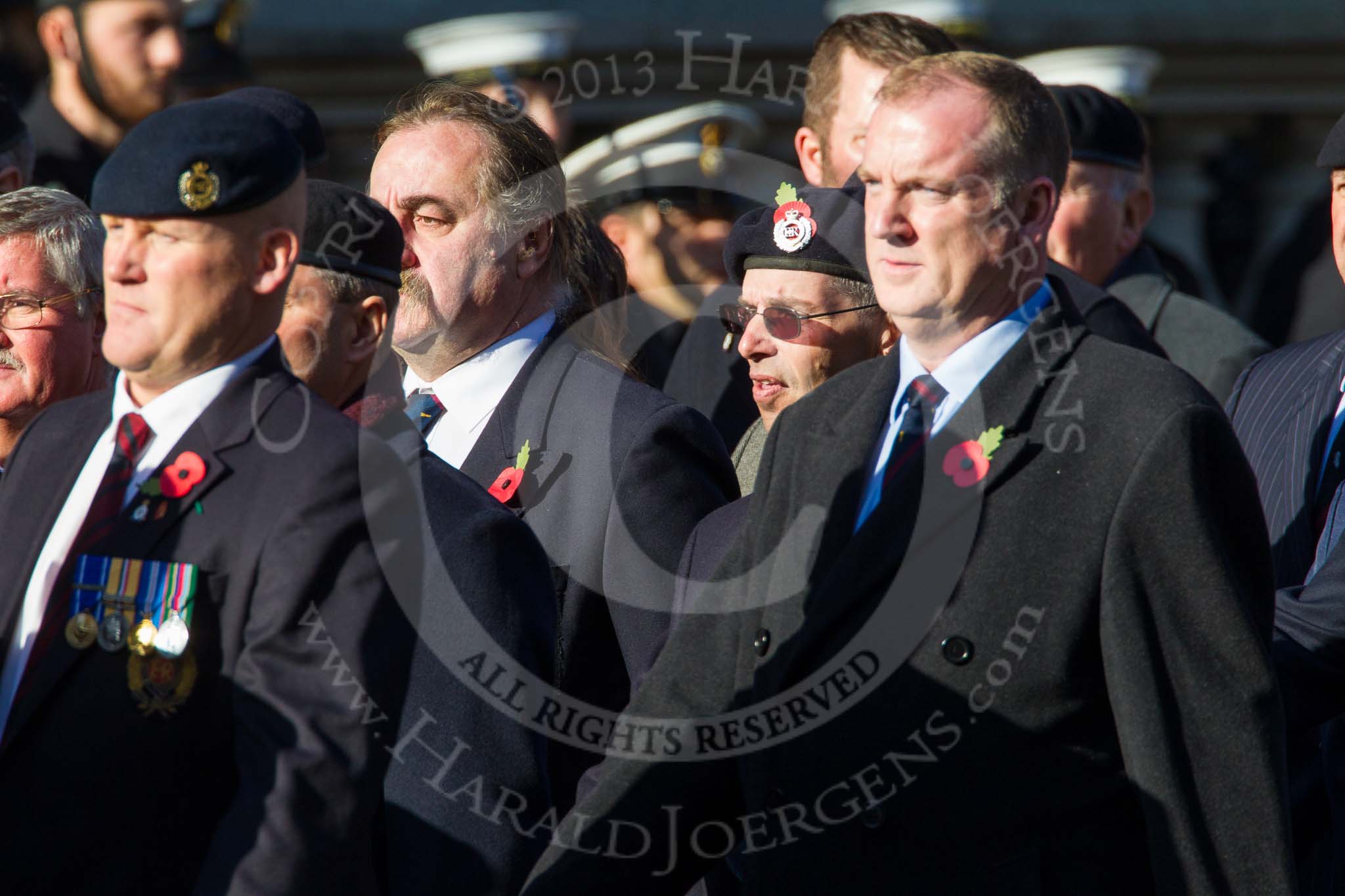 Remembrance Sunday at the Cenotaph in London 2014: Group B9 - Royal Engineers Bomb Disposal Association.
Press stand opposite the Foreign Office building, Whitehall, London SW1,
London,
Greater London,
United Kingdom,
on 09 November 2014 at 12:08, image #1586