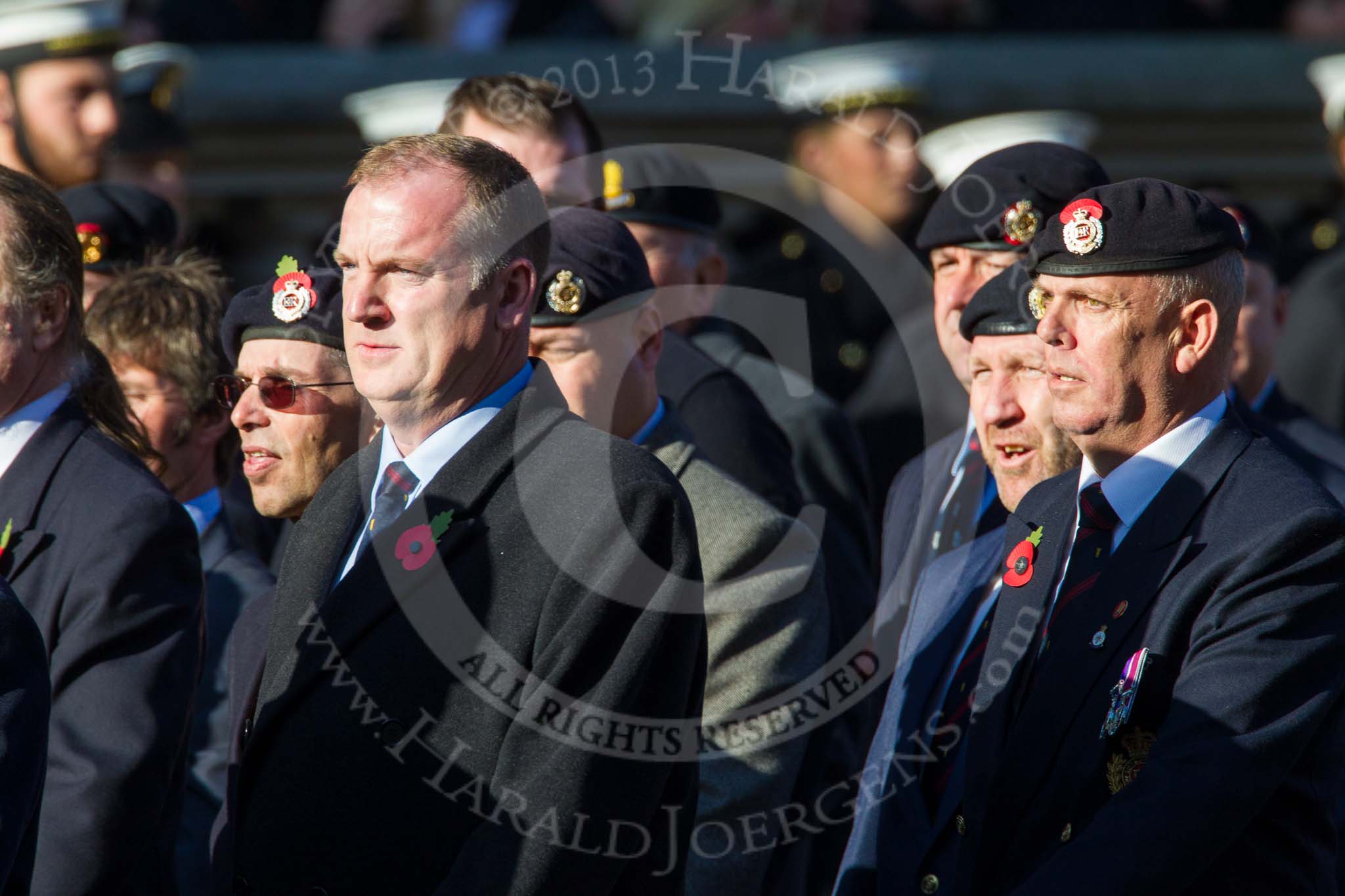 Remembrance Sunday at the Cenotaph in London 2014: Group B9 - Royal Engineers Bomb Disposal Association.
Press stand opposite the Foreign Office building, Whitehall, London SW1,
London,
Greater London,
United Kingdom,
on 09 November 2014 at 12:08, image #1587