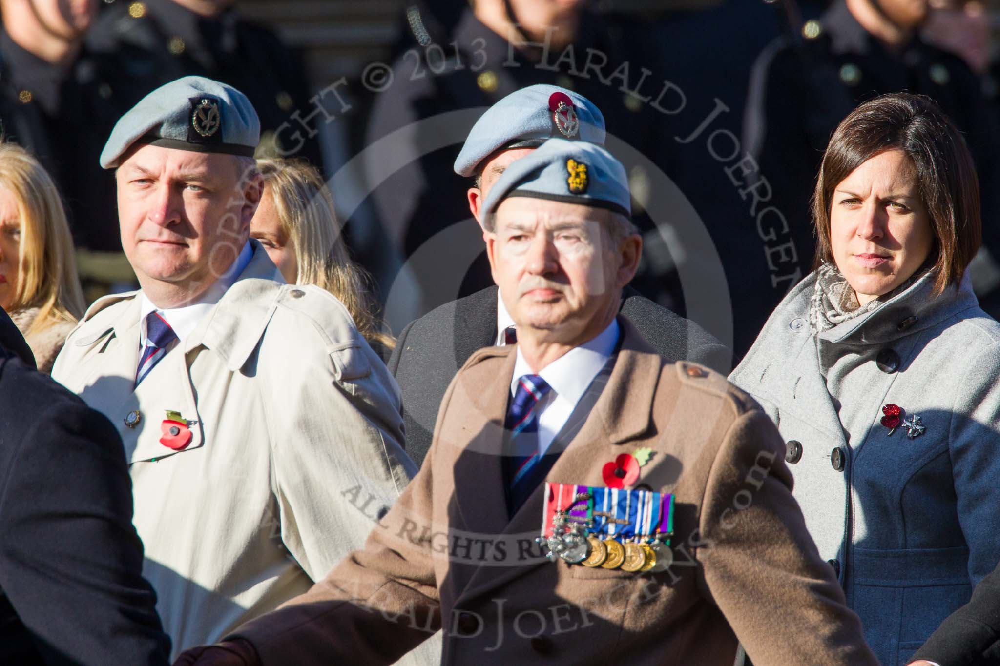 Remembrance Sunday at the Cenotaph in London 2014: Group B12 - Army Air Corps Association.
Press stand opposite the Foreign Office building, Whitehall, London SW1,
London,
Greater London,
United Kingdom,
on 09 November 2014 at 12:09, image #1637
