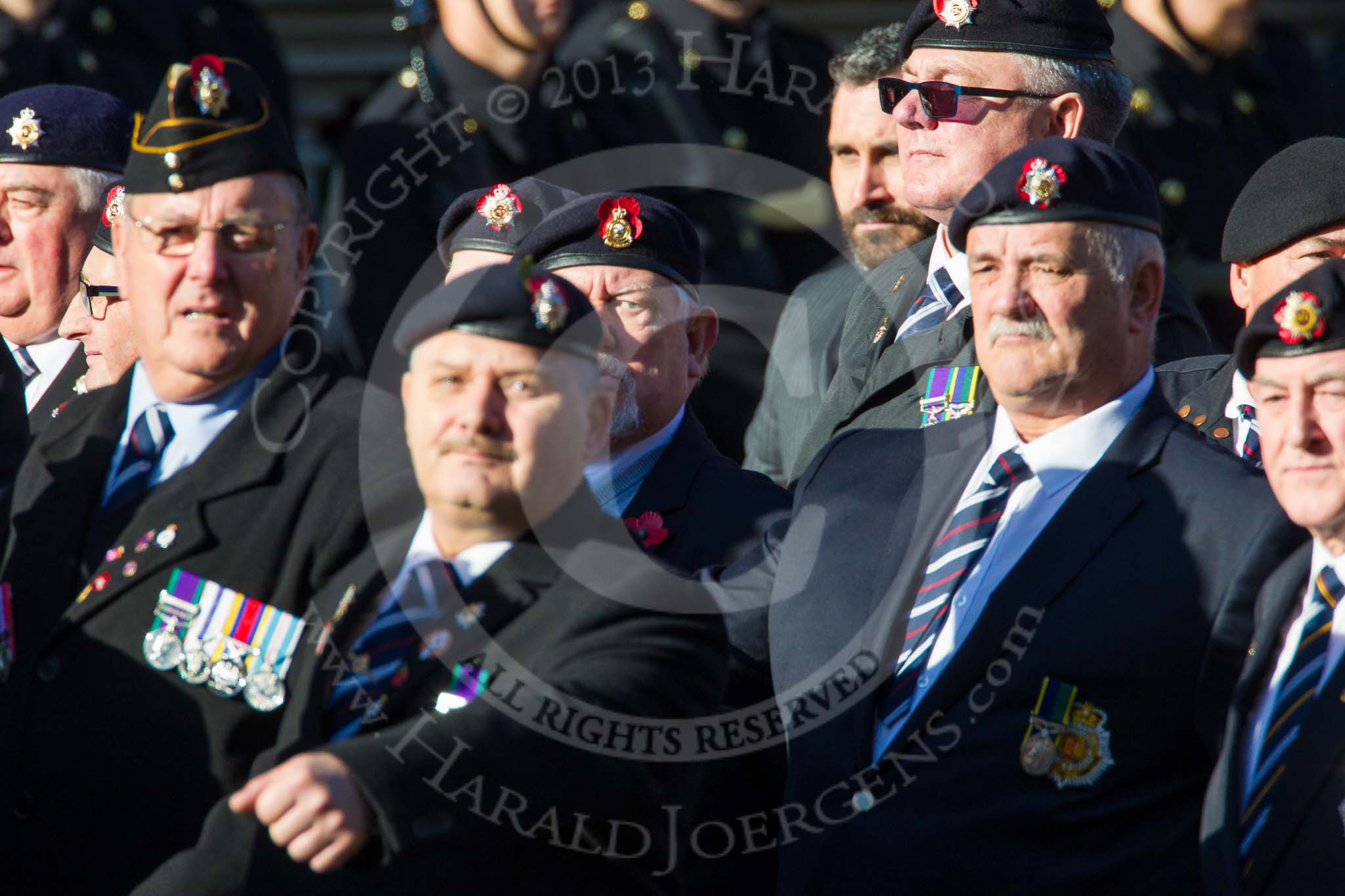 Remembrance Sunday at the Cenotaph in London 2014: Group B13 - Royal Army Service Corps & Royal Corps of Transport Association.
Press stand opposite the Foreign Office building, Whitehall, London SW1,
London,
Greater London,
United Kingdom,
on 09 November 2014 at 12:09, image #1647