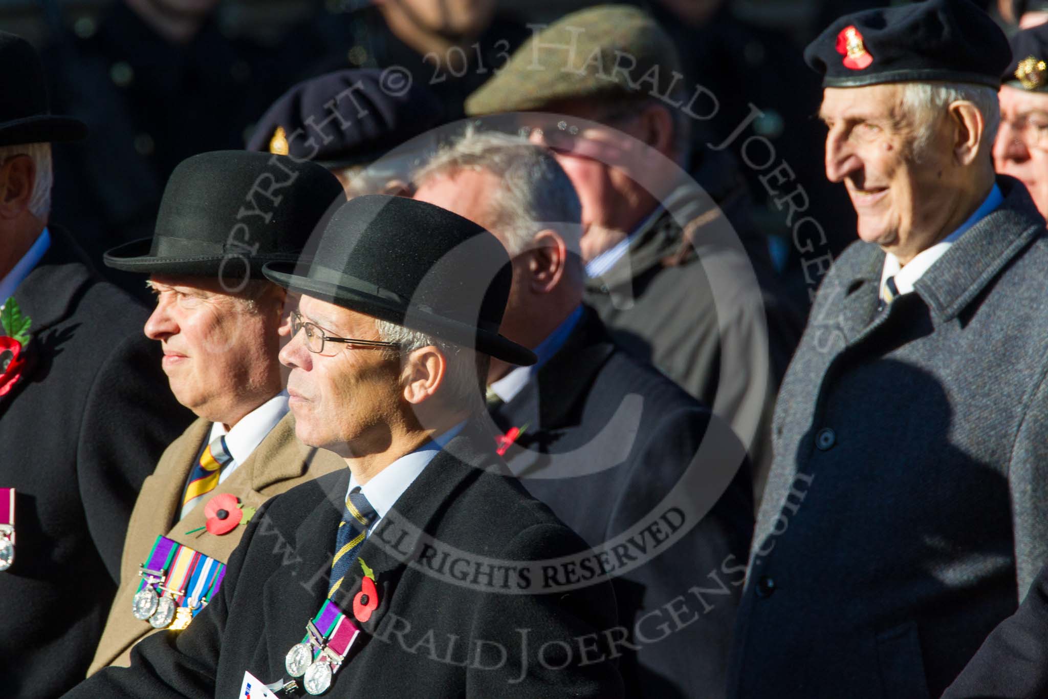 Remembrance Sunday at the Cenotaph in London 2014: Group B15 - Army Catering Corps Association.
Press stand opposite the Foreign Office building, Whitehall, London SW1,
London,
Greater London,
United Kingdom,
on 09 November 2014 at 12:09, image #1661