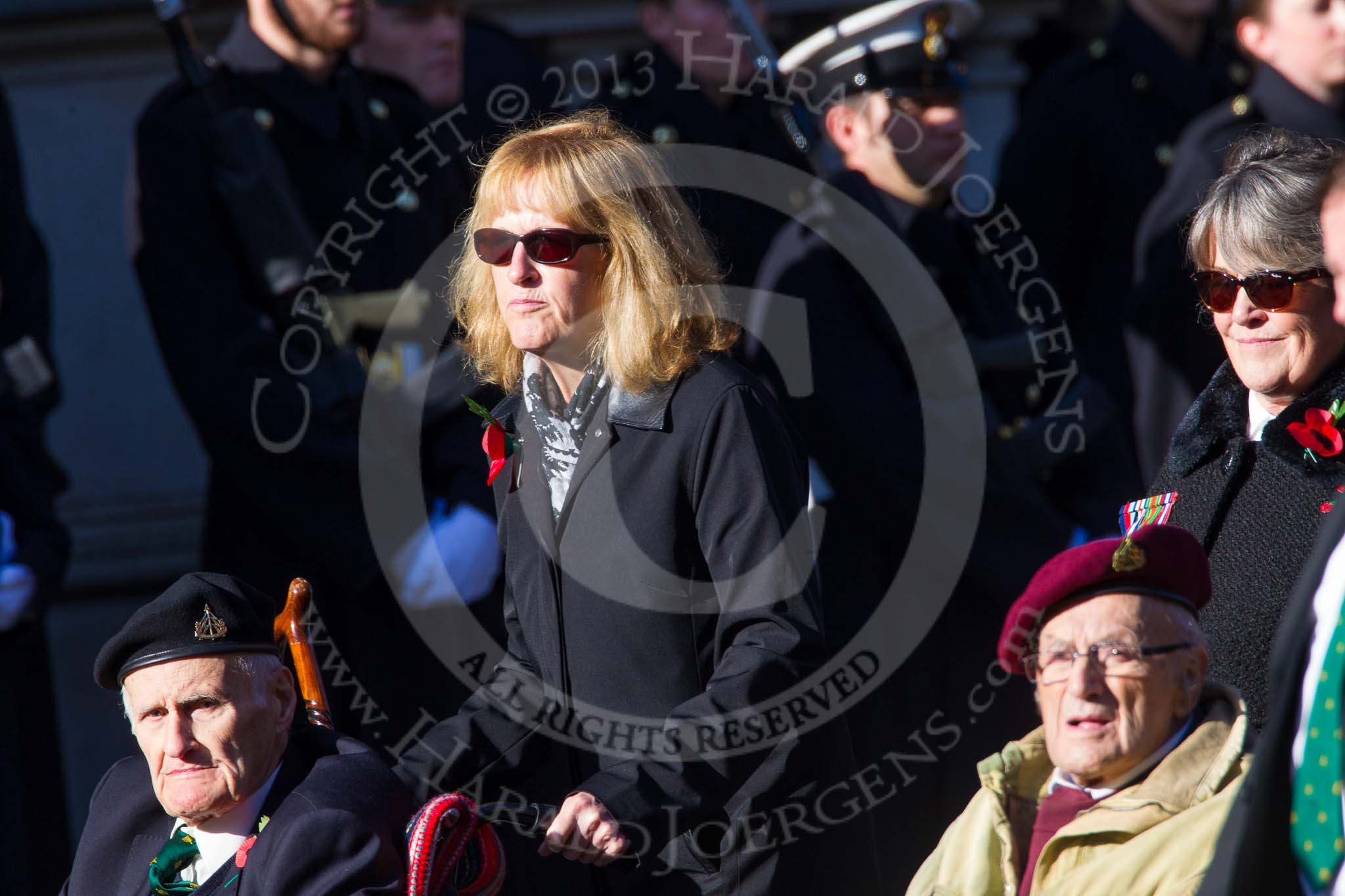 Remembrance Sunday at the Cenotaph in London 2014: Group B17 - Reconnaissance Corps.
Press stand opposite the Foreign Office building, Whitehall, London SW1,
London,
Greater London,
United Kingdom,
on 09 November 2014 at 12:10, image #1696