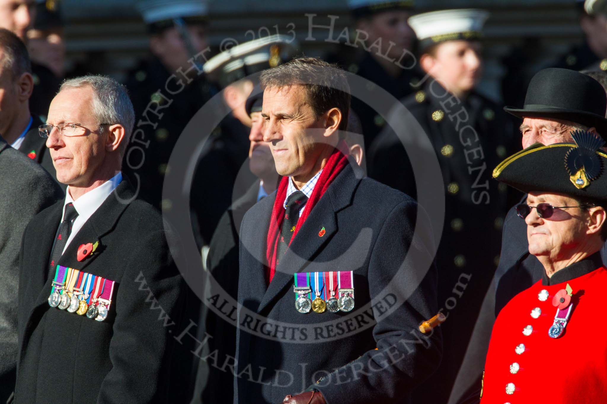 Remembrance Sunday at the Cenotaph in London 2014: Group B23 - Royal Army Veterinary Corps & Royal Army Dental Corps.
Press stand opposite the Foreign Office building, Whitehall, London SW1,
London,
Greater London,
United Kingdom,
on 09 November 2014 at 12:11, image #1777