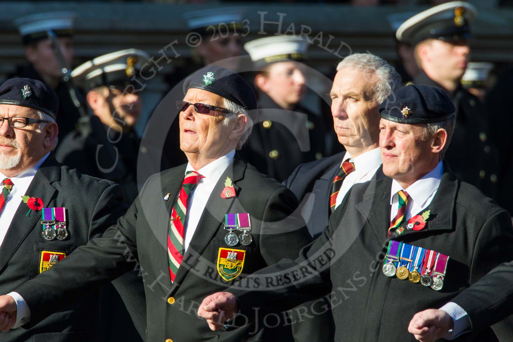 Remembrance Sunday at the Cenotaph in London 2014: Group B27 - Royal Dragoon Guards.
Press stand opposite the Foreign Office building, Whitehall, London SW1,
London,
Greater London,
United Kingdom,
on 09 November 2014 at 12:12, image #1813