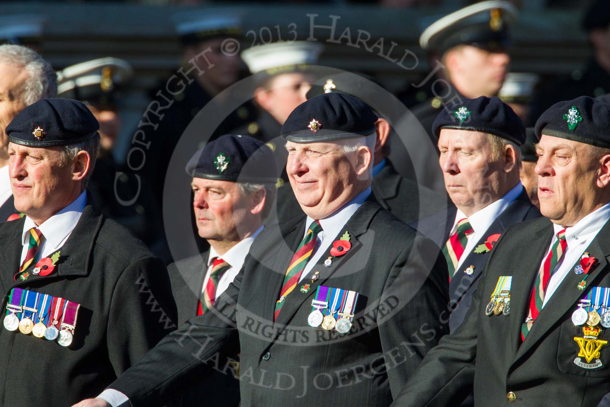 Remembrance Sunday at the Cenotaph in London 2014: Group B27 - Royal Dragoon Guards.
Press stand opposite the Foreign Office building, Whitehall, London SW1,
London,
Greater London,
United Kingdom,
on 09 November 2014 at 12:12, image #1815