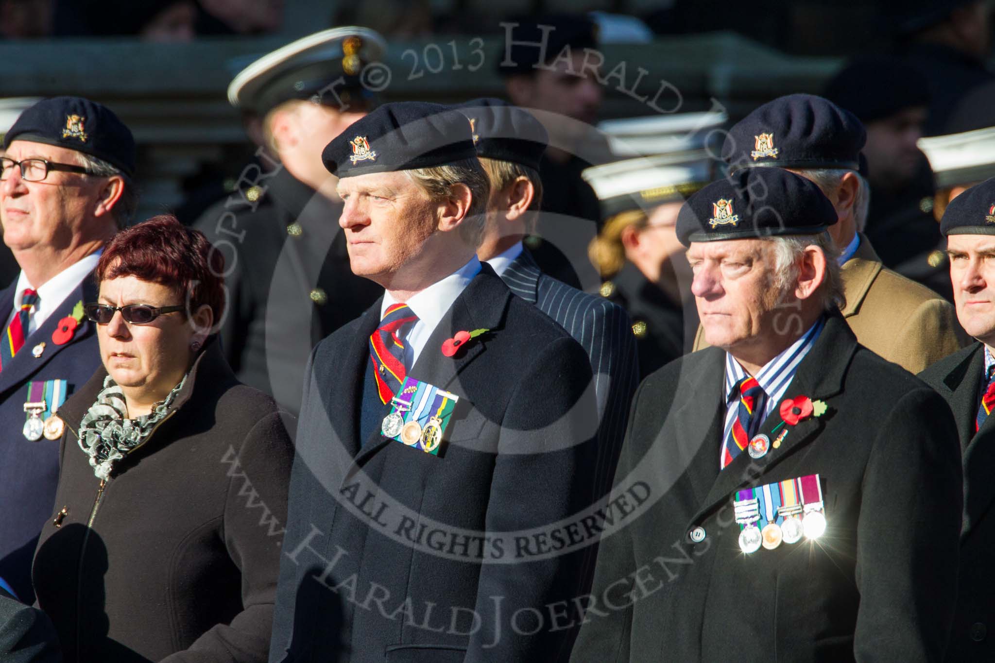 Remembrance Sunday at the Cenotaph in London 2014: Group B30 - 16/5th Queen's Royal Lancers.
Press stand opposite the Foreign Office building, Whitehall, London SW1,
London,
Greater London,
United Kingdom,
on 09 November 2014 at 12:13, image #1877