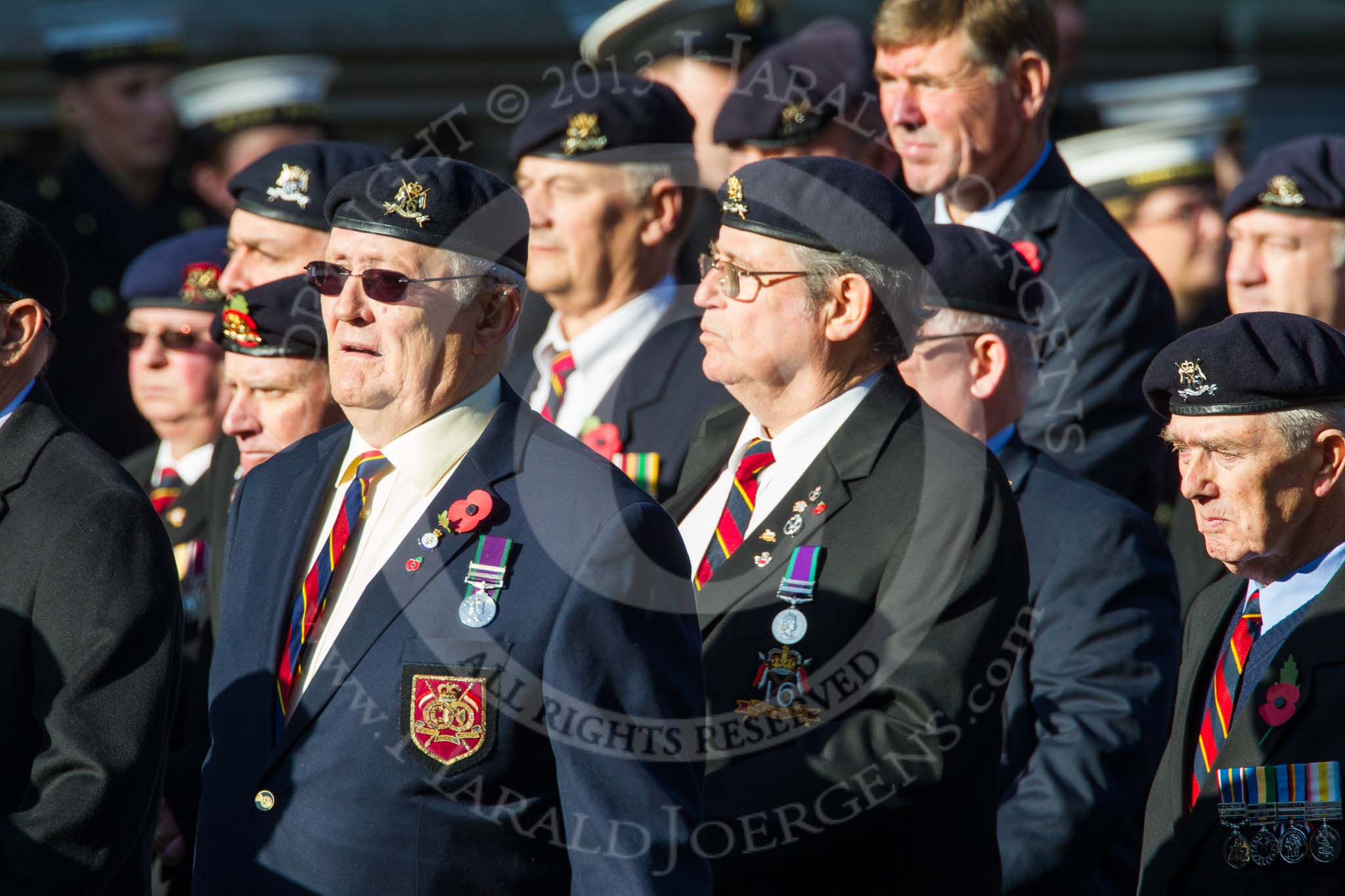 Remembrance Sunday at the Cenotaph in London 2014: Group B30 - 16/5th Queen's Royal Lancers.
Press stand opposite the Foreign Office building, Whitehall, London SW1,
London,
Greater London,
United Kingdom,
on 09 November 2014 at 12:13, image #1896