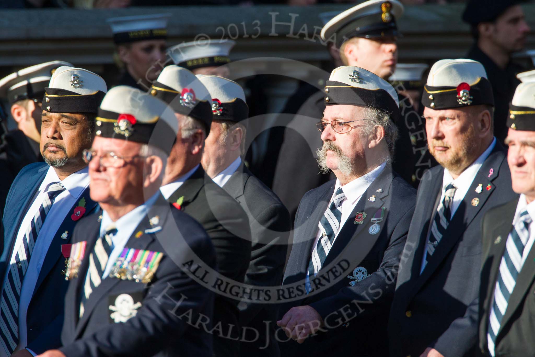 Remembrance Sunday at the Cenotaph in London 2014: Group B31 - 17/21 Lancers.
Press stand opposite the Foreign Office building, Whitehall, London SW1,
London,
Greater London,
United Kingdom,
on 09 November 2014 at 12:13, image #1912