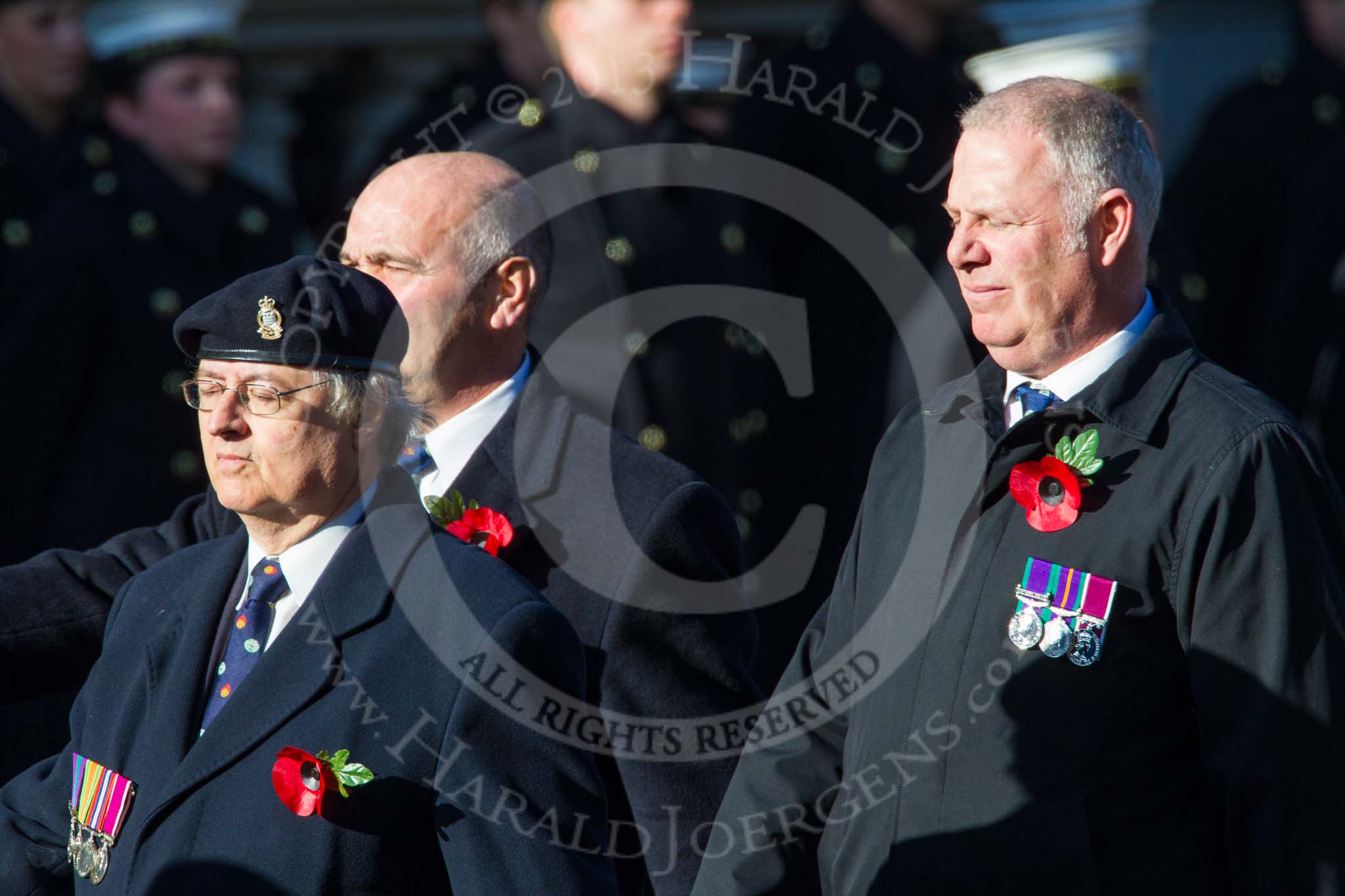 Remembrance Sunday at the Cenotaph in London 2014: Group B34 - Association of Ammunition Technicians.
Press stand opposite the Foreign Office building, Whitehall, London SW1,
London,
Greater London,
United Kingdom,
on 09 November 2014 at 12:14, image #1925
