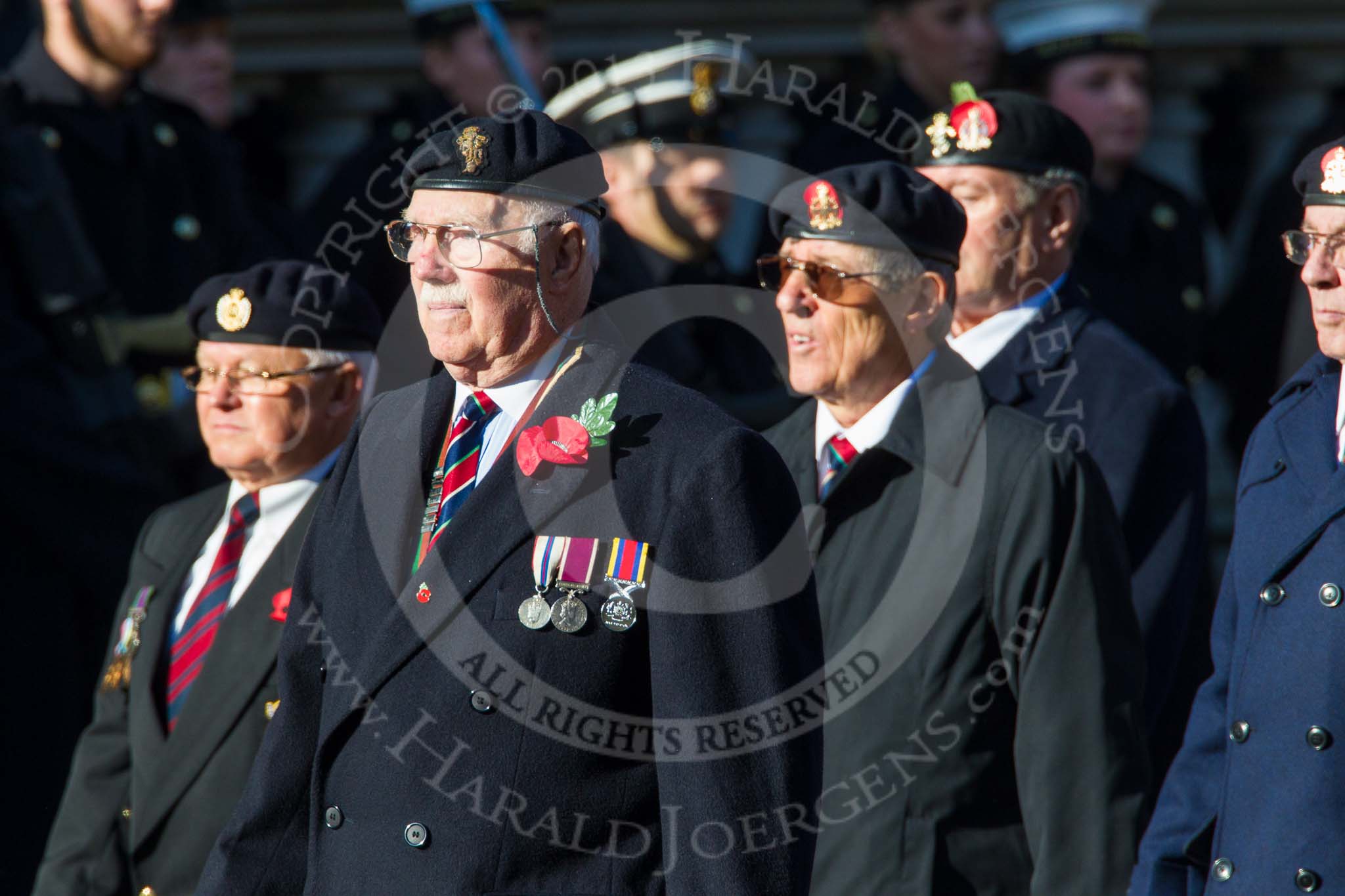 Remembrance Sunday at the Cenotaph in London 2014: Group B35 - Beachley Old Boys Association.
Press stand opposite the Foreign Office building, Whitehall, London SW1,
London,
Greater London,
United Kingdom,
on 09 November 2014 at 12:14, image #1926