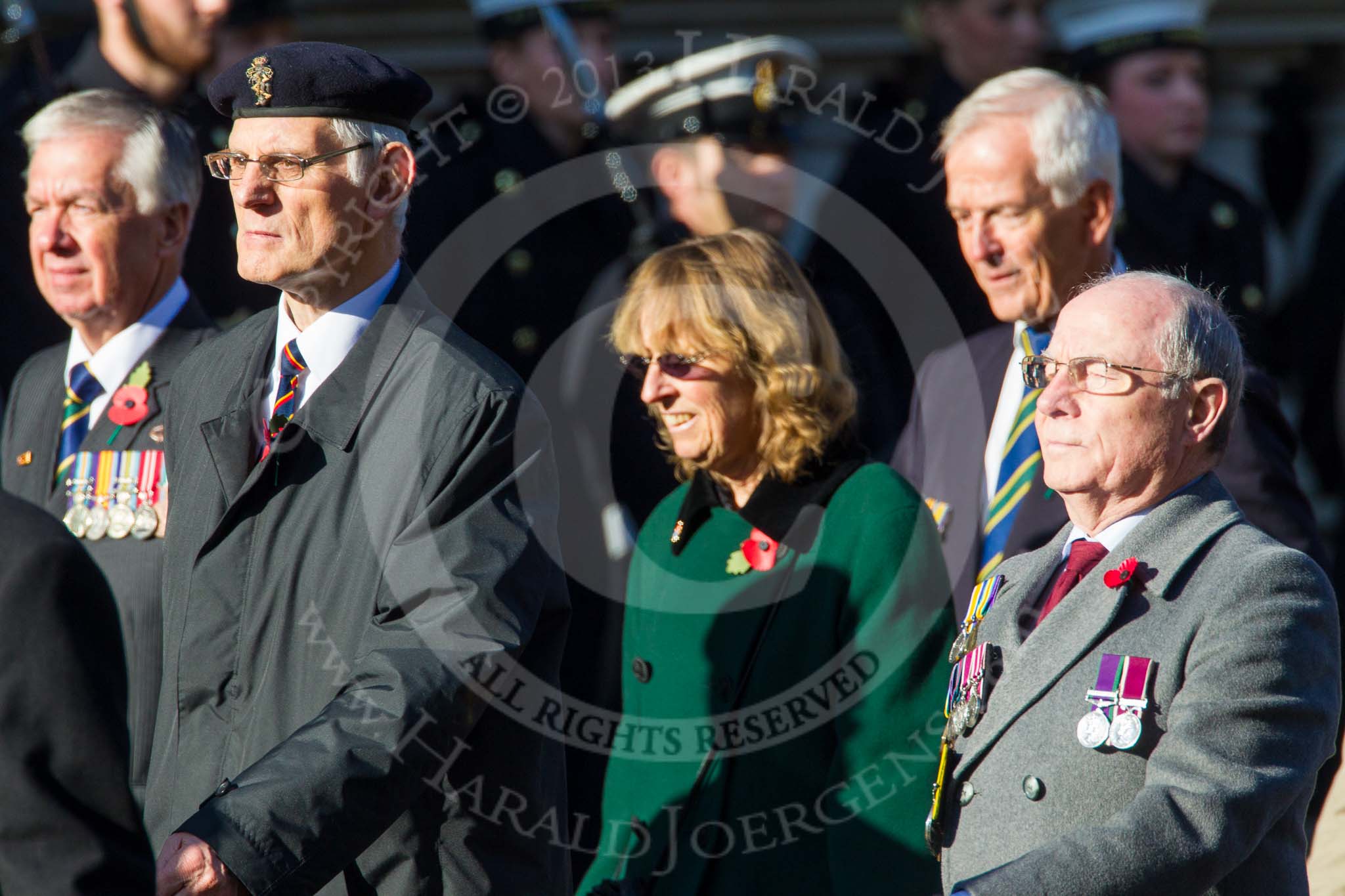 Remembrance Sunday at the Cenotaph in London 2014: Group B36 - Arborfield Old Boys Association.
Press stand opposite the Foreign Office building, Whitehall, London SW1,
London,
Greater London,
United Kingdom,
on 09 November 2014 at 12:14, image #1947