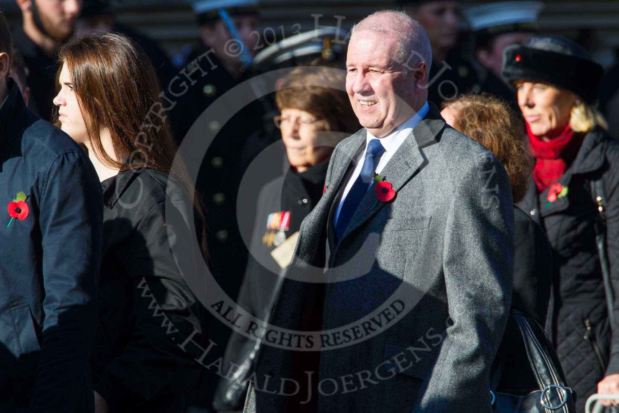 Remembrance Sunday at the Cenotaph in London 2014: Group M4 - Children of the Far East Prisoners of War.
Press stand opposite the Foreign Office building, Whitehall, London SW1,
London,
Greater London,
United Kingdom,
on 09 November 2014 at 12:15, image #2001