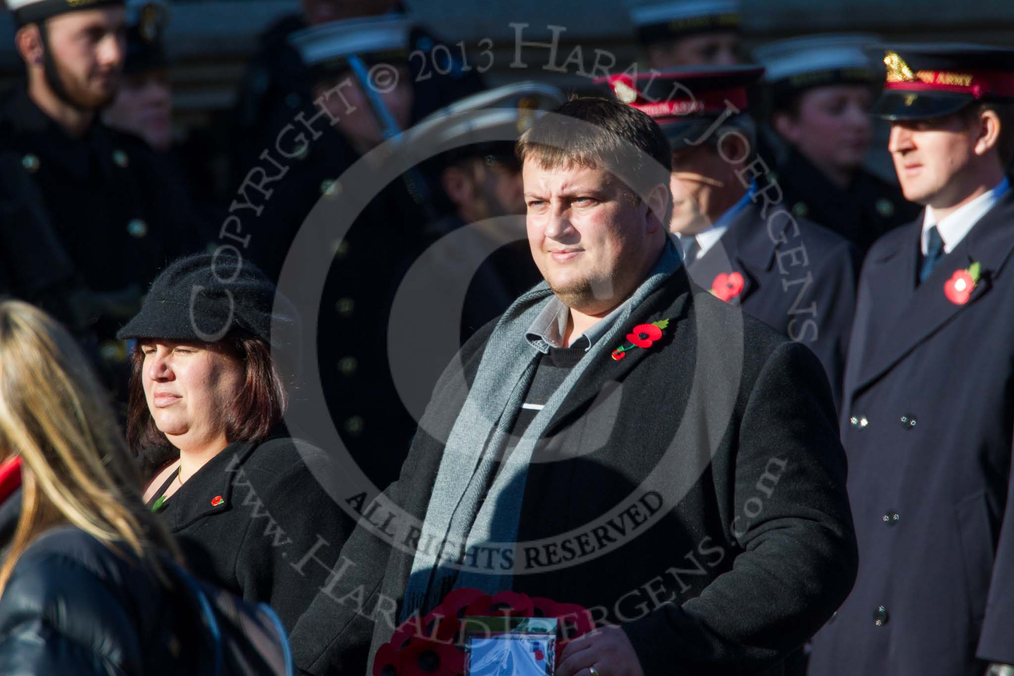 Remembrance Sunday at the Cenotaph in London 2014: Group M6 - TOC H.
Press stand opposite the Foreign Office building, Whitehall, London SW1,
London,
Greater London,
United Kingdom,
on 09 November 2014 at 12:15, image #2025