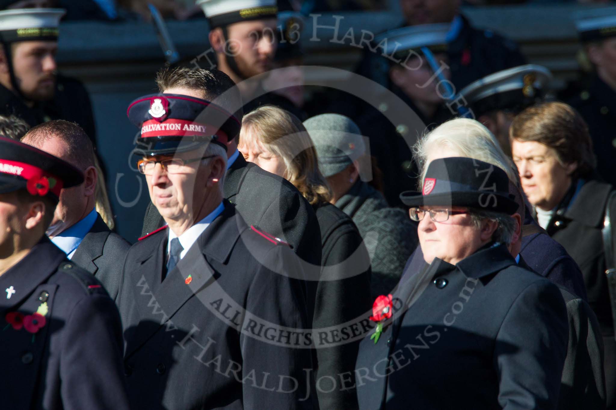 Remembrance Sunday at the Cenotaph in London 2014: Group M7 - Salvation Army.
Press stand opposite the Foreign Office building, Whitehall, London SW1,
London,
Greater London,
United Kingdom,
on 09 November 2014 at 12:16, image #2040