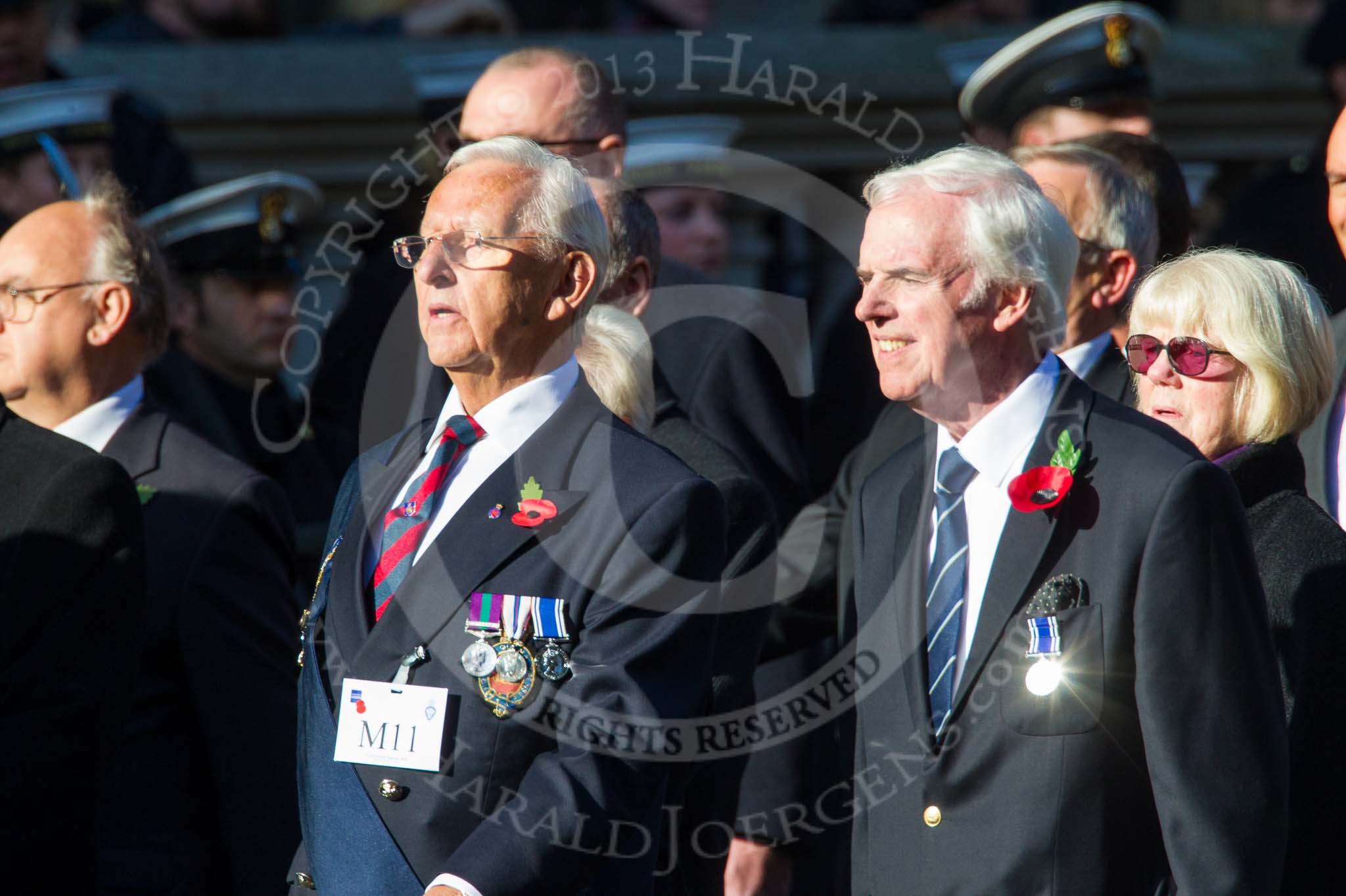 Remembrance Sunday at the Cenotaph in London 2014: Group M11 - National Association of Retired Police Officers.
Press stand opposite the Foreign Office building, Whitehall, London SW1,
London,
Greater London,
United Kingdom,
on 09 November 2014 at 12:16, image #2049