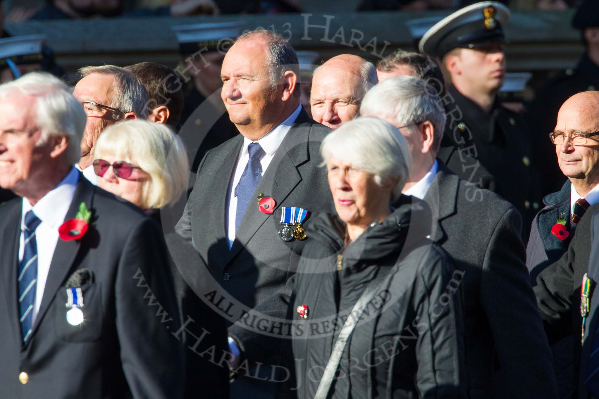 Remembrance Sunday at the Cenotaph in London 2014: Group M11 - National Association of Retired Police Officers.
Press stand opposite the Foreign Office building, Whitehall, London SW1,
London,
Greater London,
United Kingdom,
on 09 November 2014 at 12:16, image #2051