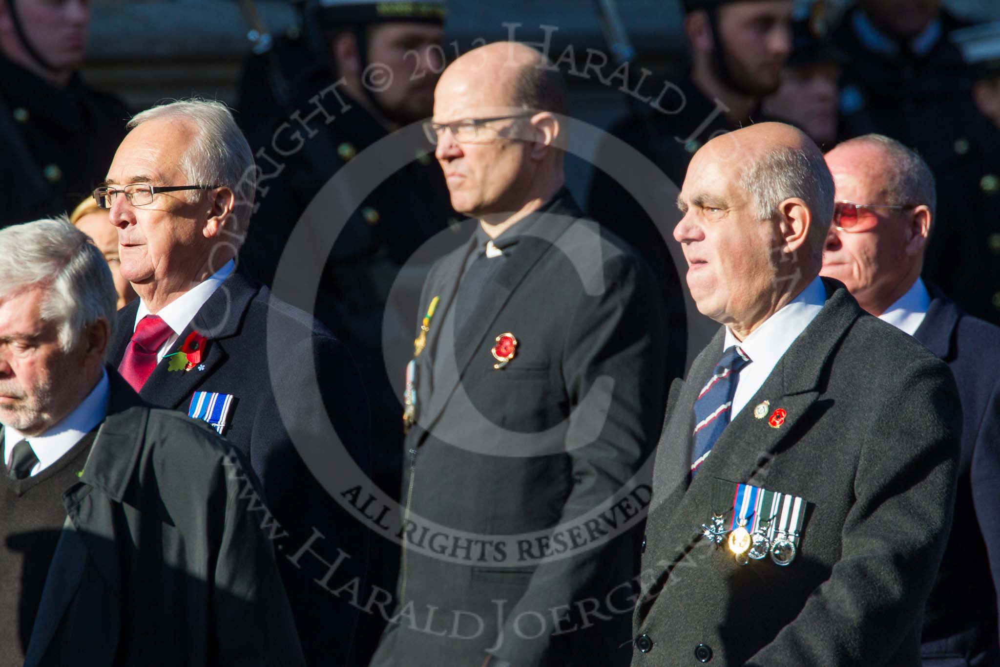 Remembrance Sunday at the Cenotaph in London 2014: Group M14 - London Ambulance Service Retirement Association.
Press stand opposite the Foreign Office building, Whitehall, London SW1,
London,
Greater London,
United Kingdom,
on 09 November 2014 at 12:16, image #2081