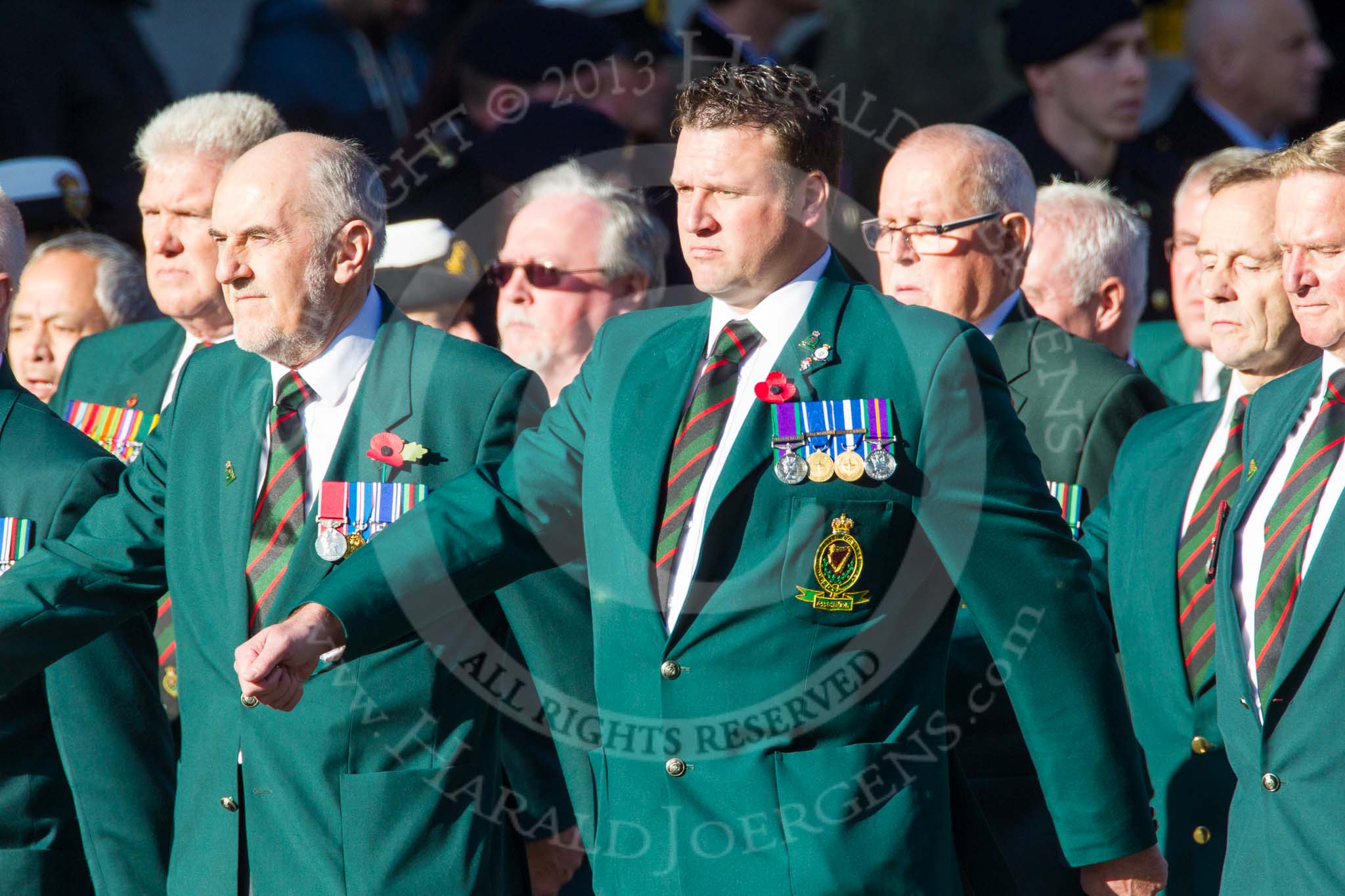 Remembrance Sunday at the Cenotaph in London 2014: Group M19 - Royal Ulster Constabulary (GC) Association.
Press stand opposite the Foreign Office building, Whitehall, London SW1,
London,
Greater London,
United Kingdom,
on 09 November 2014 at 12:17, image #2115