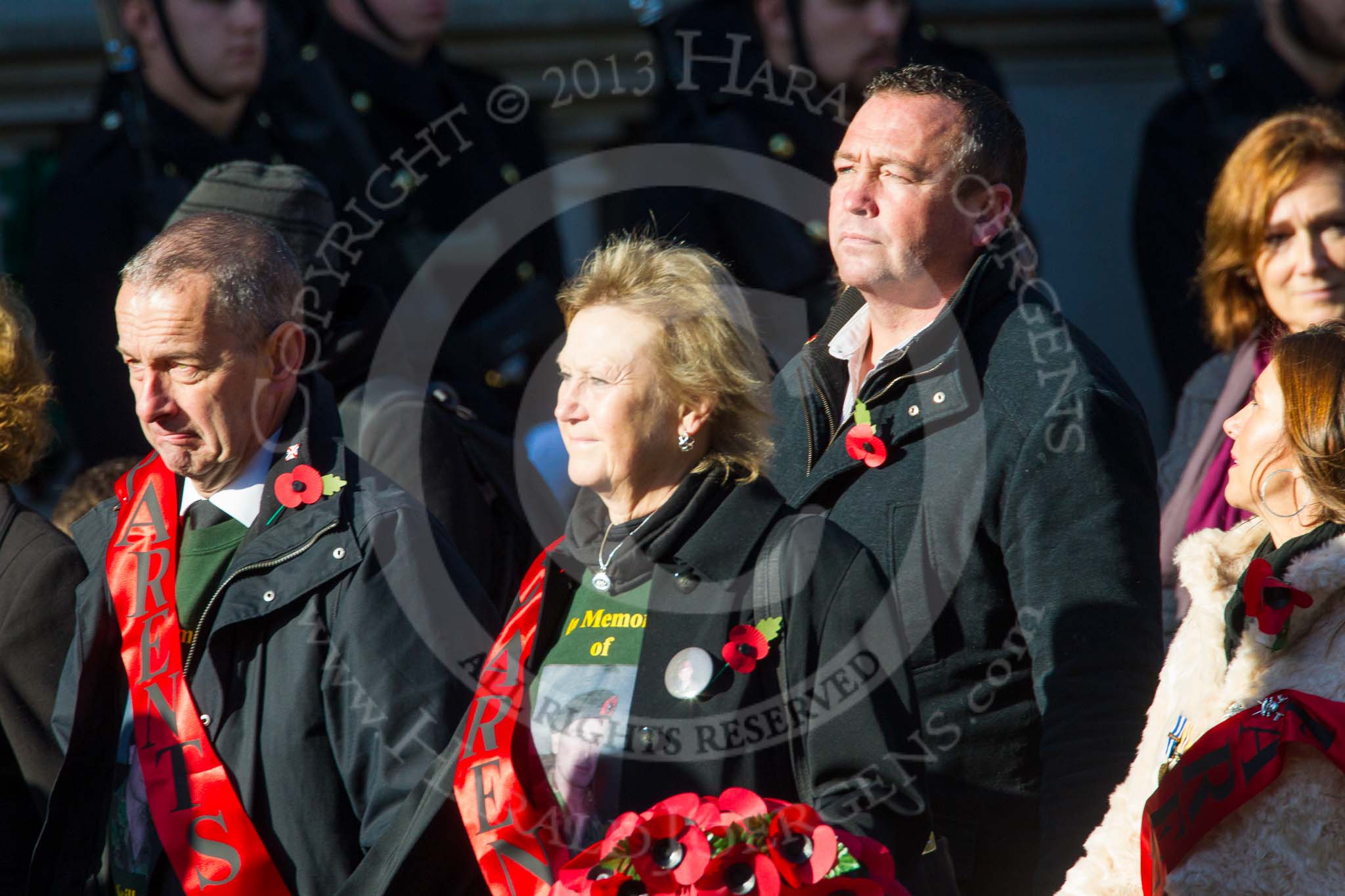 Remembrance Sunday at the Cenotaph in London 2014: Group M22 - Daniel's Trust.
Press stand opposite the Foreign Office building, Whitehall, London SW1,
London,
Greater London,
United Kingdom,
on 09 November 2014 at 12:17, image #2142
