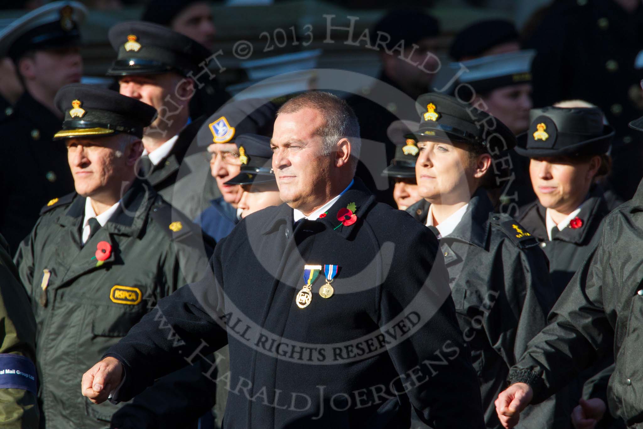 Photo 1411091218321D40073HaraldJoergens Remembrance Sunday at the Cenotaph in London 2014: Group M25 - Royal Society for the Prevention of Cruelty to Animals (RSPCA).
Press stand opposite the Foreign Office building, Whitehall, London SW1,
London,
Greater London,
United Kingdom,
on 09 November 2014 at 12:18, image #2187