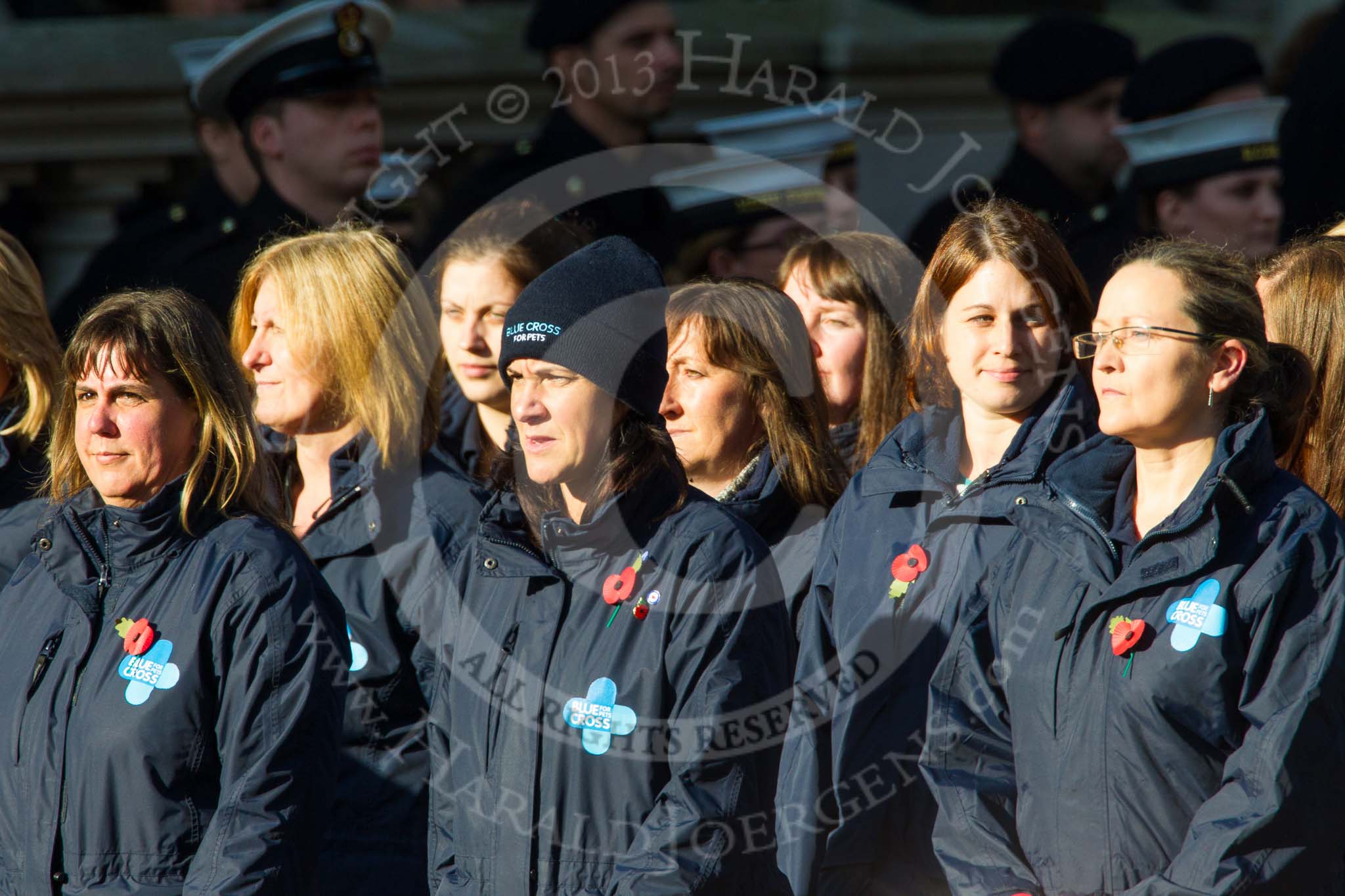 Remembrance Sunday at the Cenotaph in London 2014: Group M26 - The Blue Cross.
Press stand opposite the Foreign Office building, Whitehall, London SW1,
London,
Greater London,
United Kingdom,
on 09 November 2014 at 12:18, image #2197