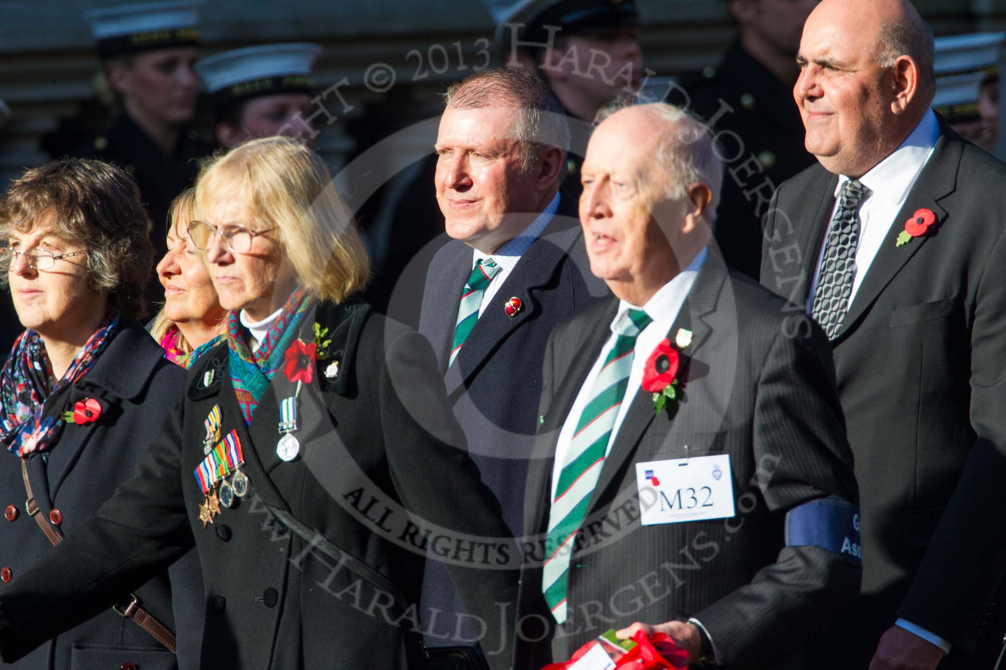 Remembrance Sunday at the Cenotaph in London 2014: Group M32 - Gallipoli Association.
Press stand opposite the Foreign Office building, Whitehall, London SW1,
London,
Greater London,
United Kingdom,
on 09 November 2014 at 12:19, image #2233