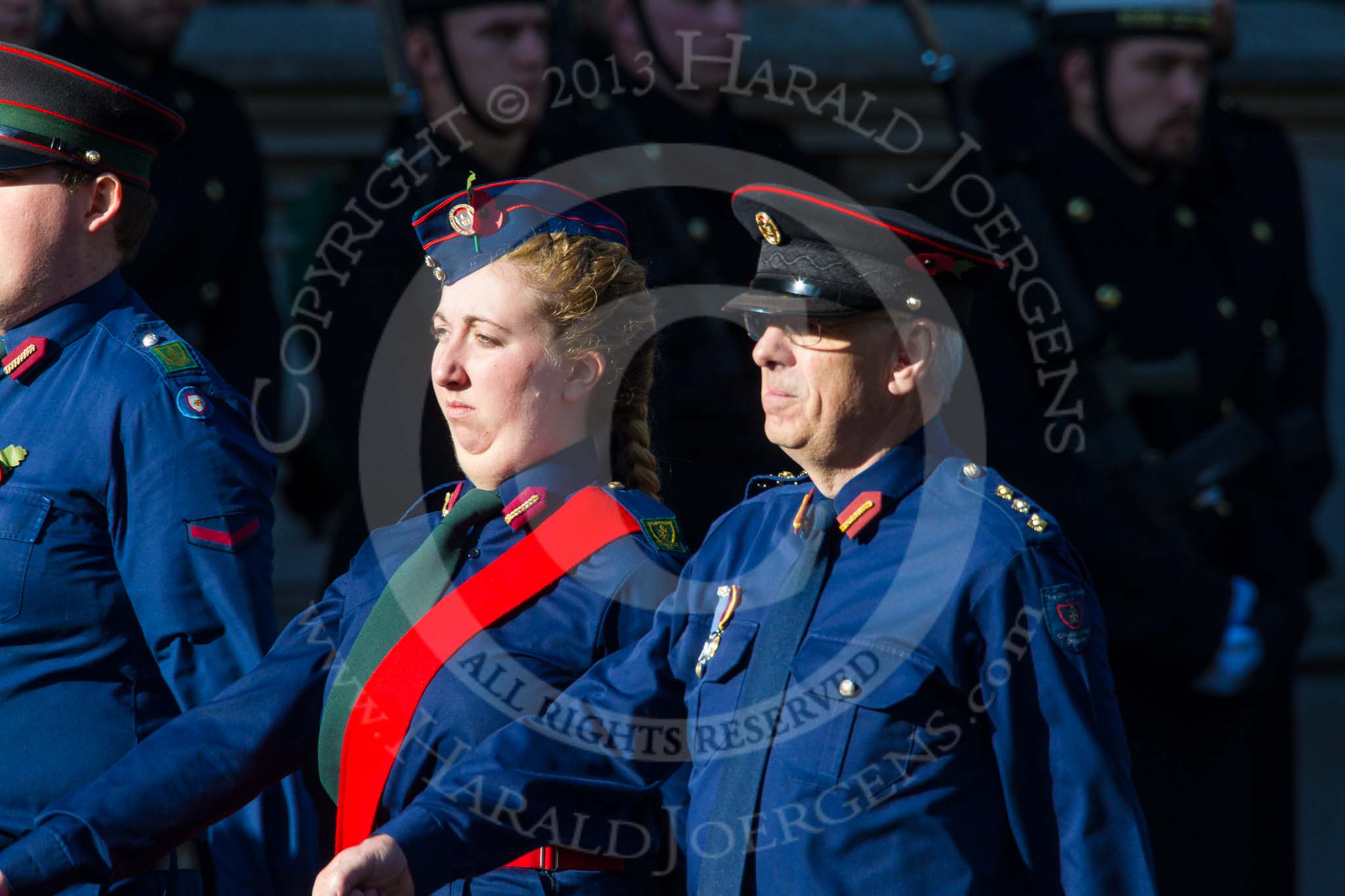 Remembrance Sunday at the Cenotaph in London 2014: Group M53 - Church Lads & Church Girls Brigade.
Press stand opposite the Foreign Office building, Whitehall, London SW1,
London,
Greater London,
United Kingdom,
on 09 November 2014 at 12:22, image #2353